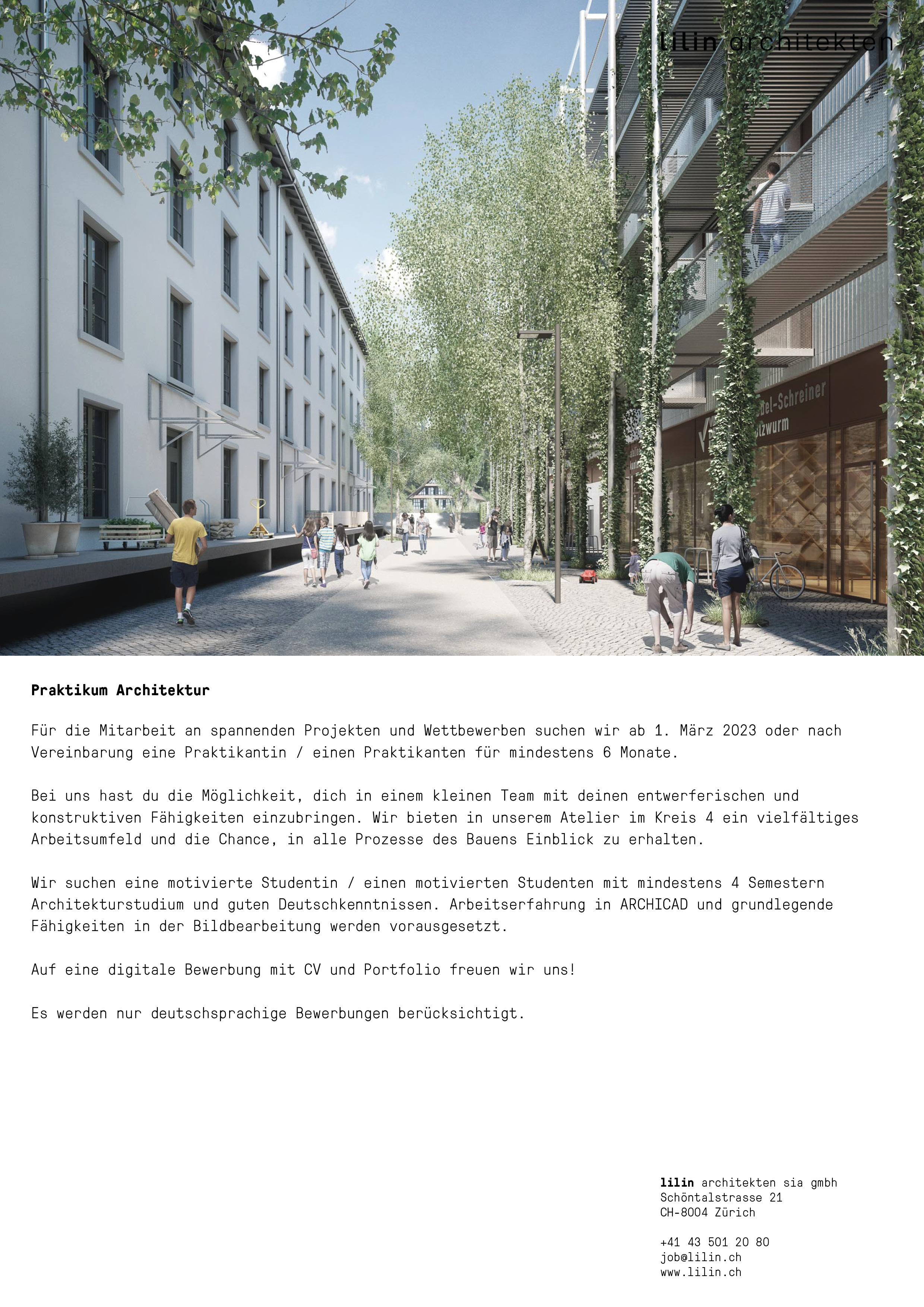 Praktium/Job Inserat