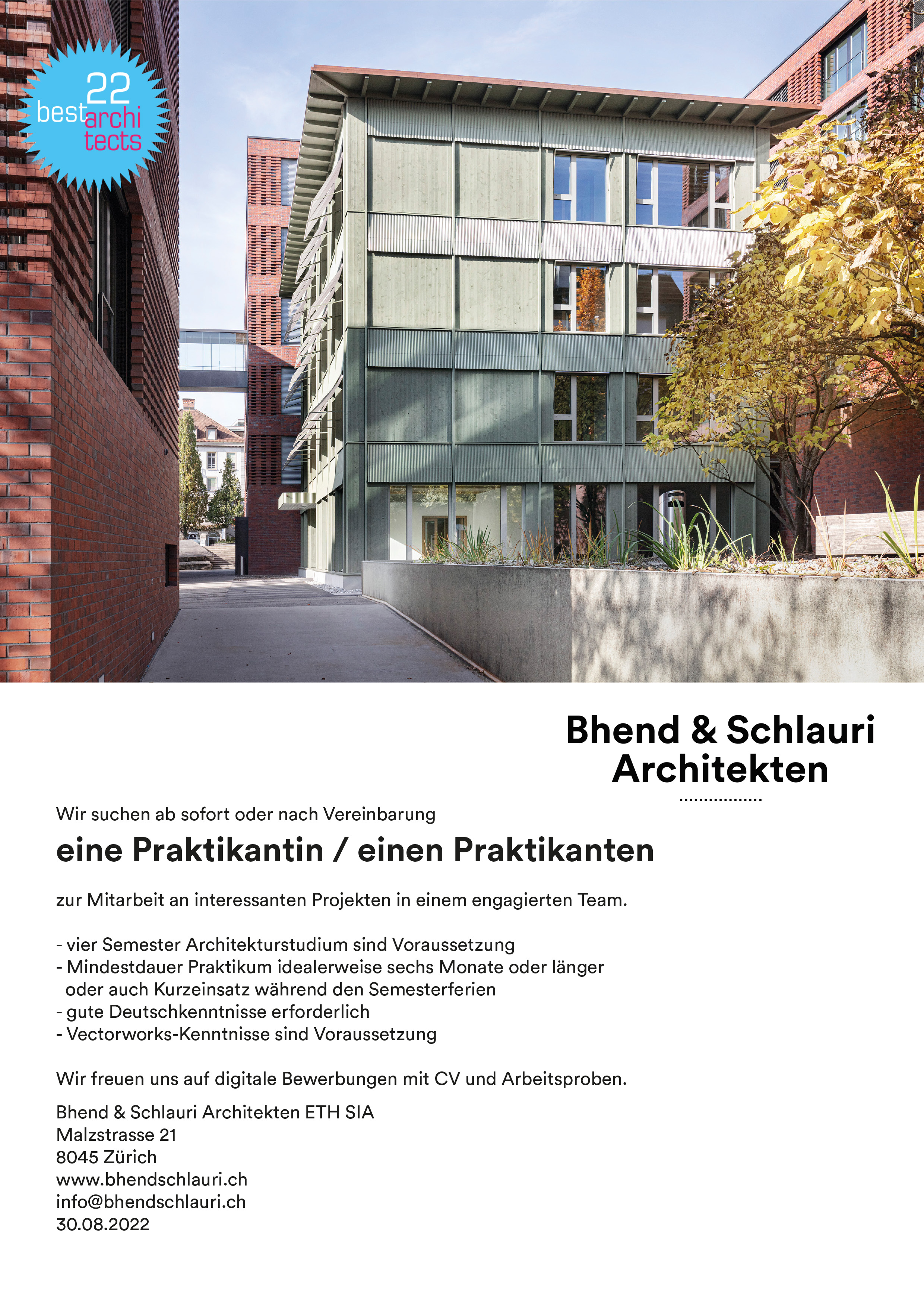 Praktium/Job Inserat