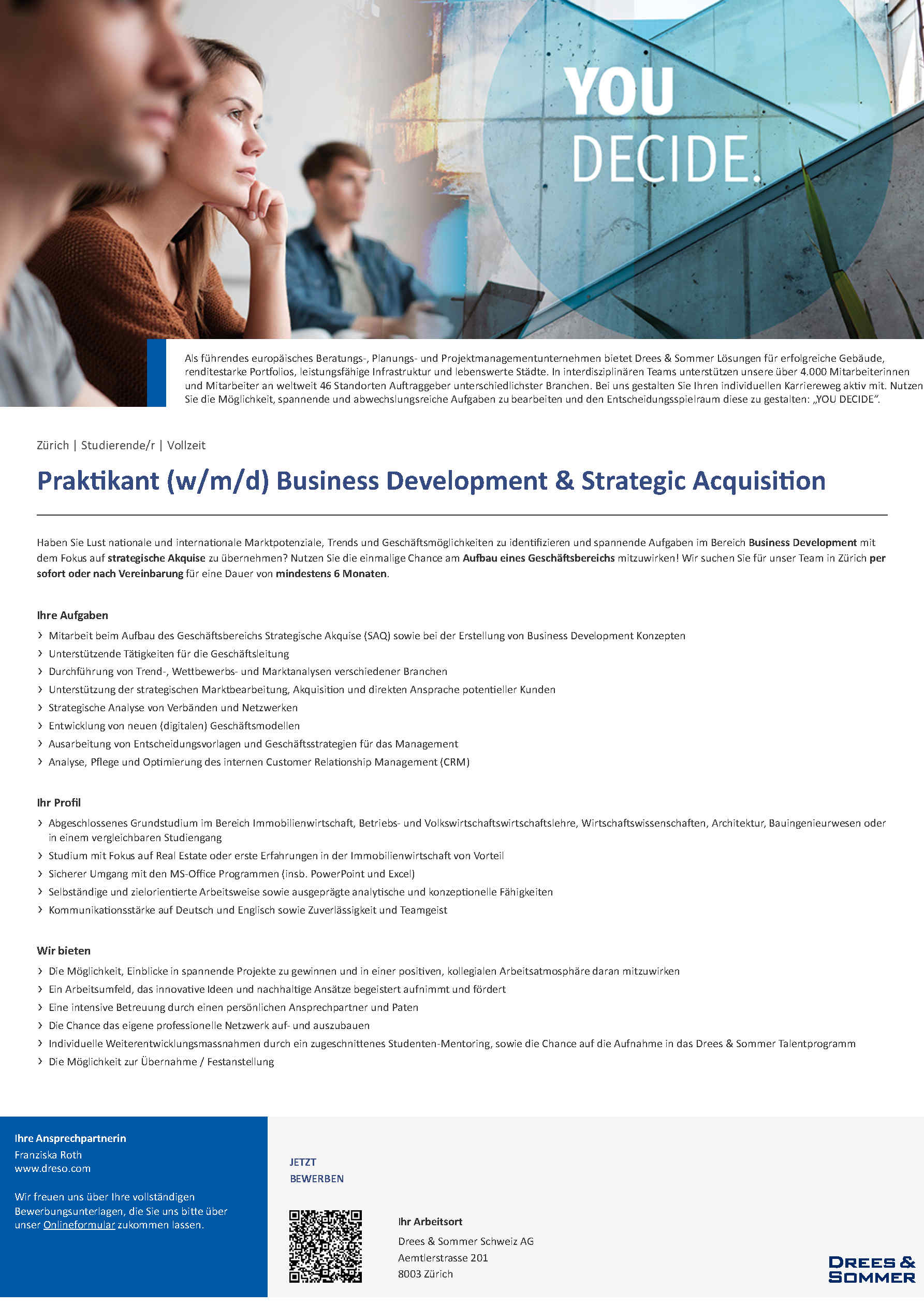 Praktium/Job Inserat