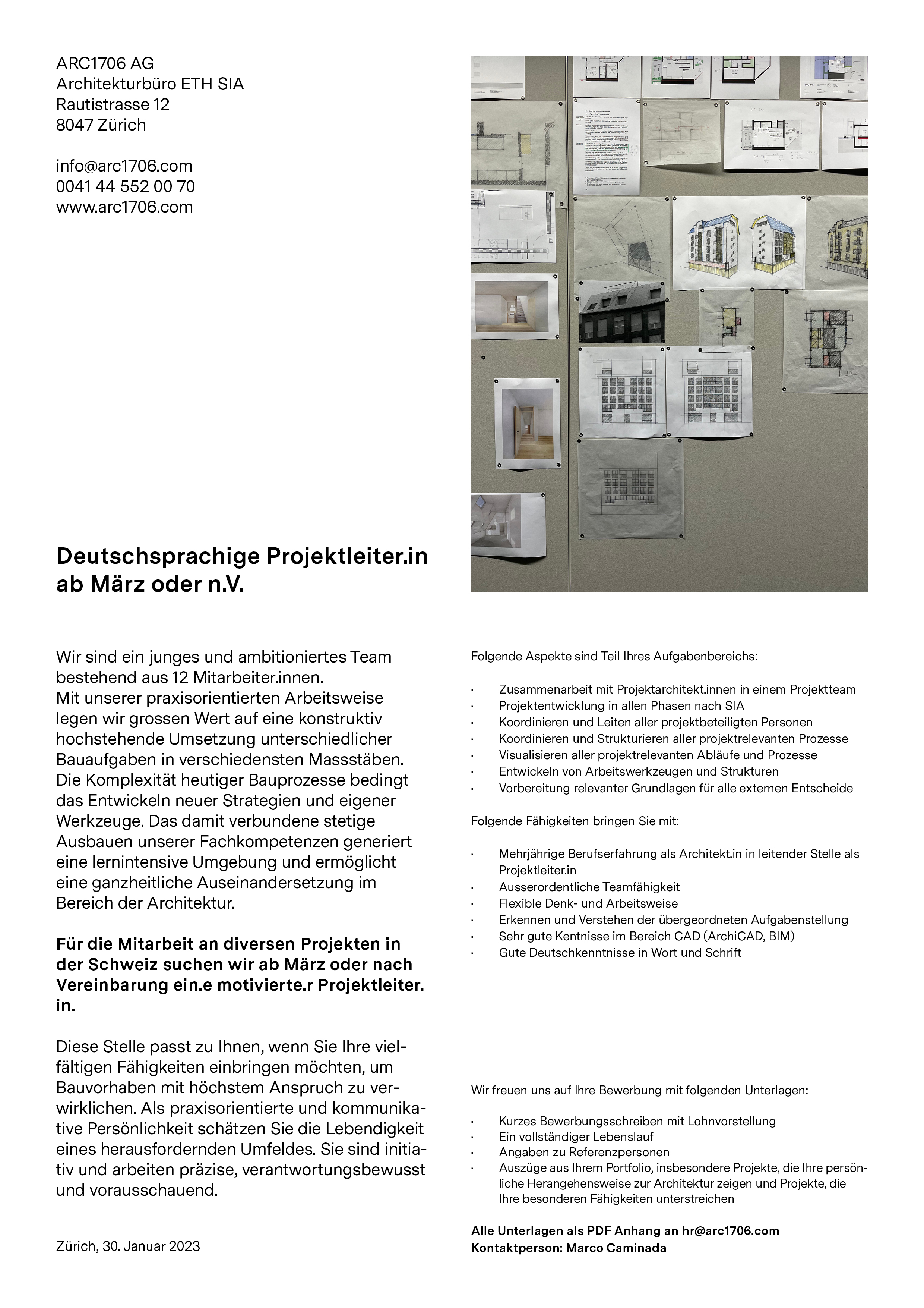 Praktium/Job Inserat