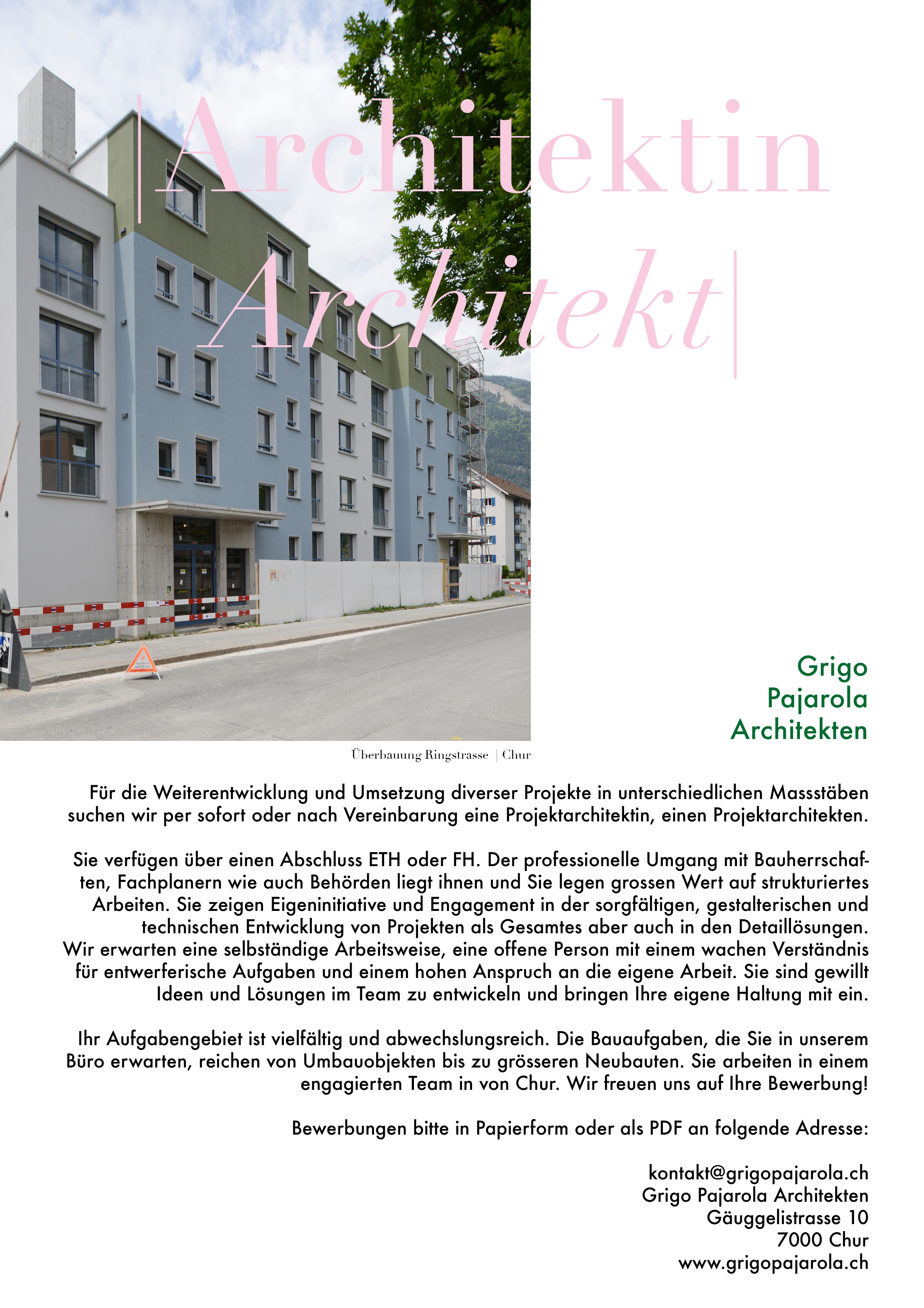 Praktium/Job Inserat