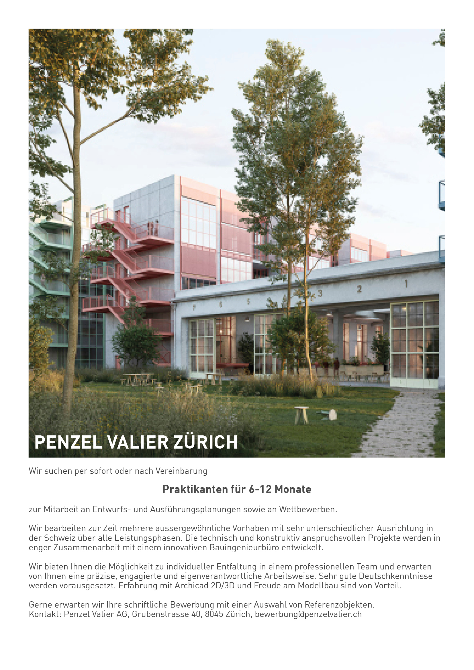 Praktium/Job Inserat