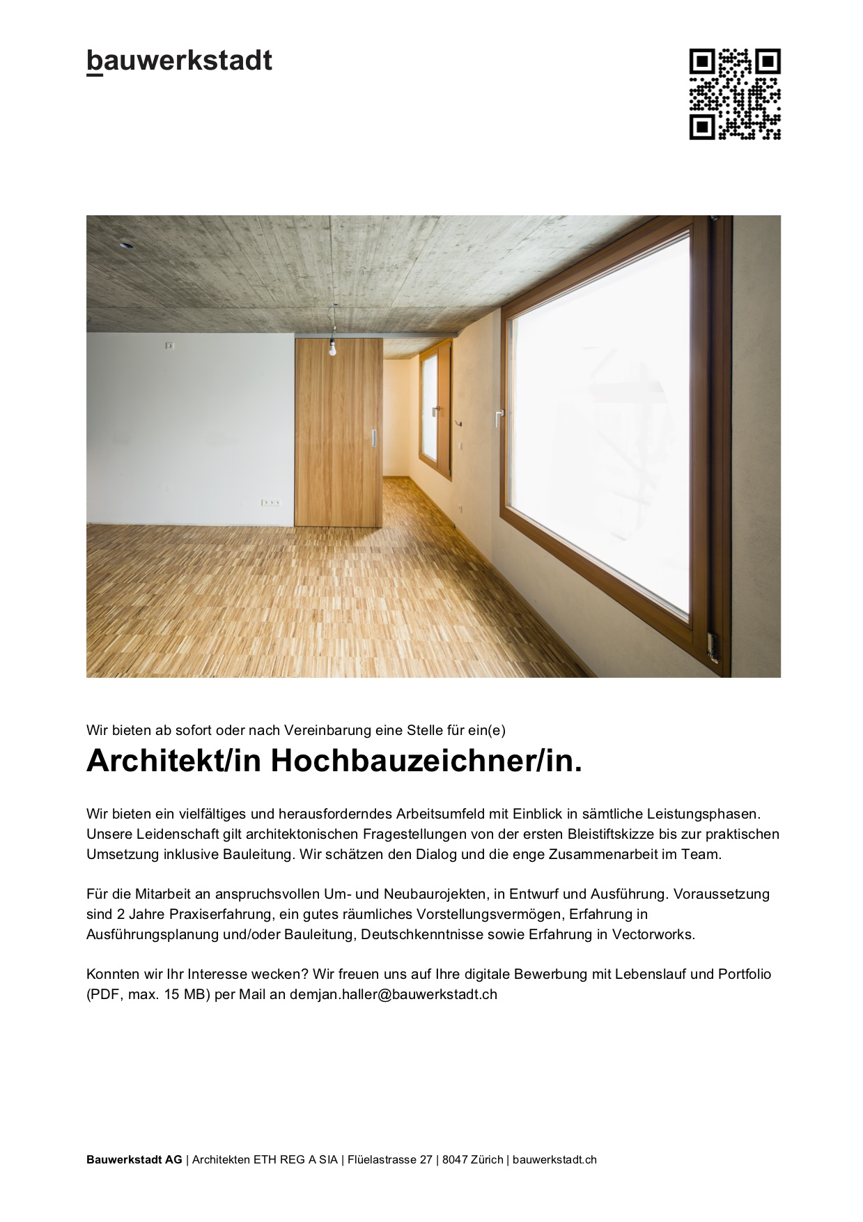 Praktium/Job Inserat