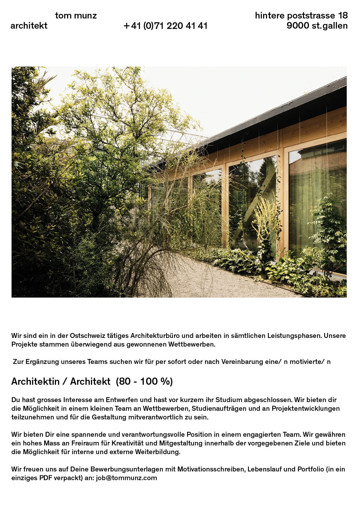 Praktium/Job Inserat