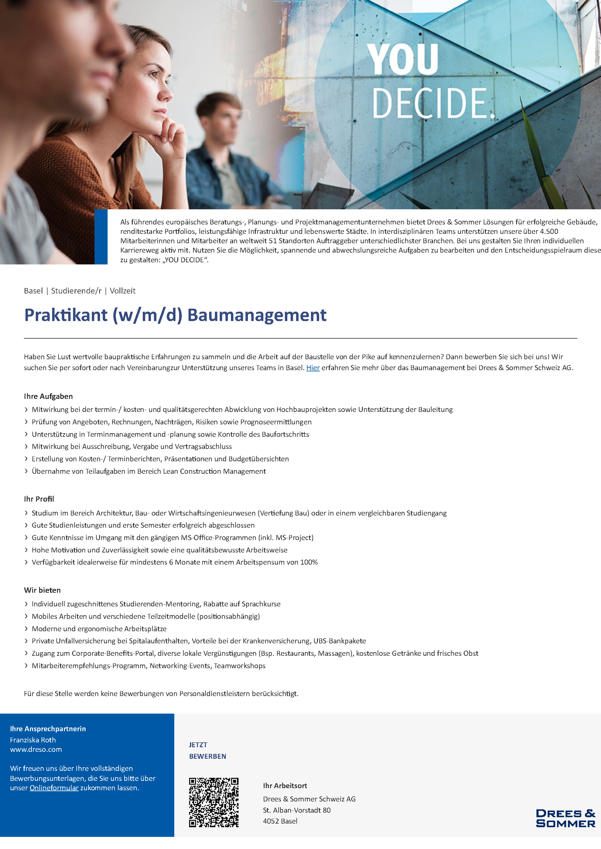 Praktium/Job Inserat