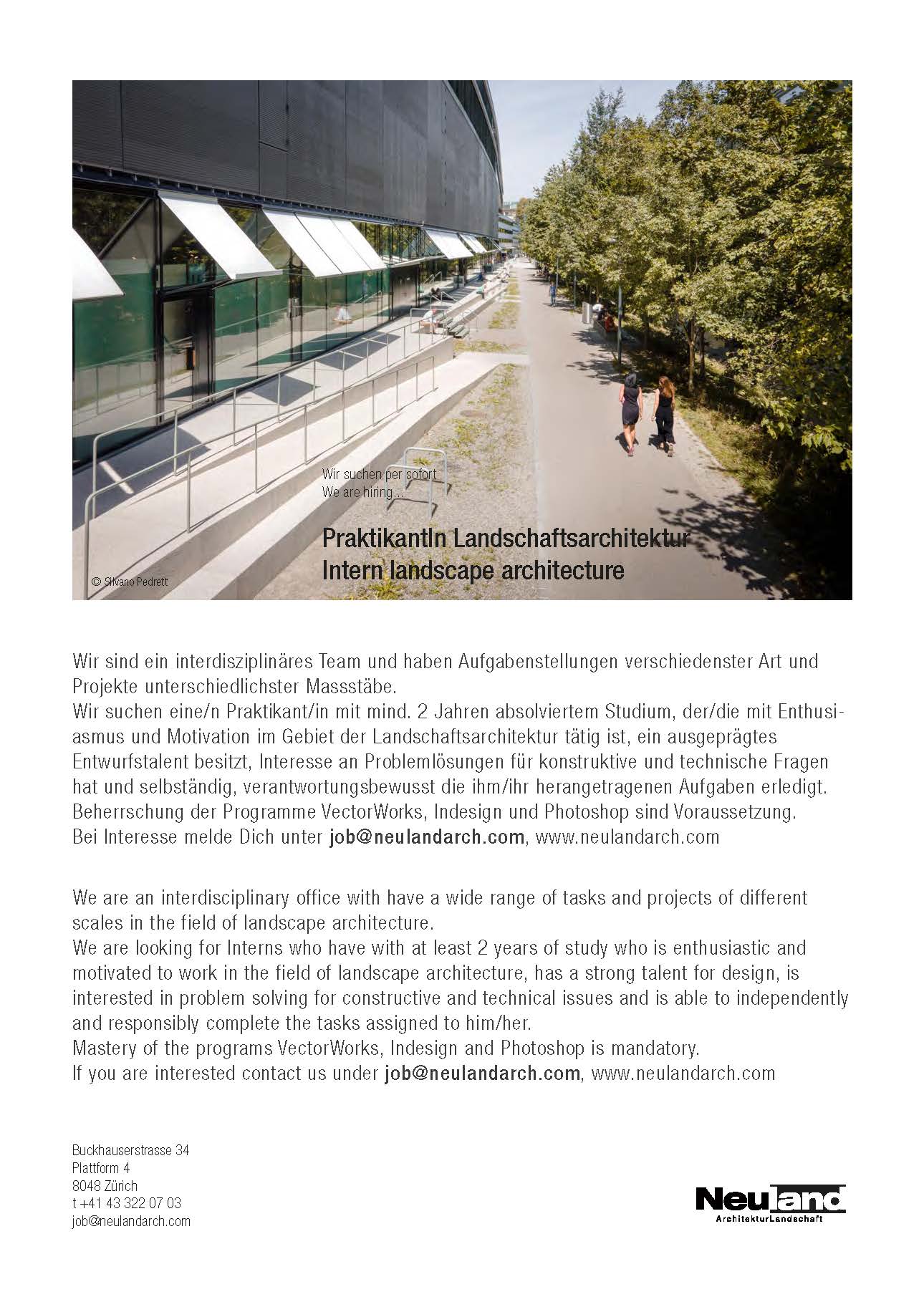 Praktium/Job Inserat
