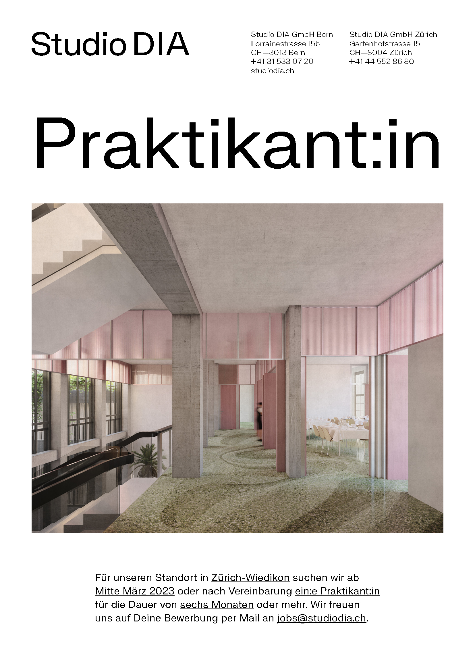 Praktium/Job Inserat