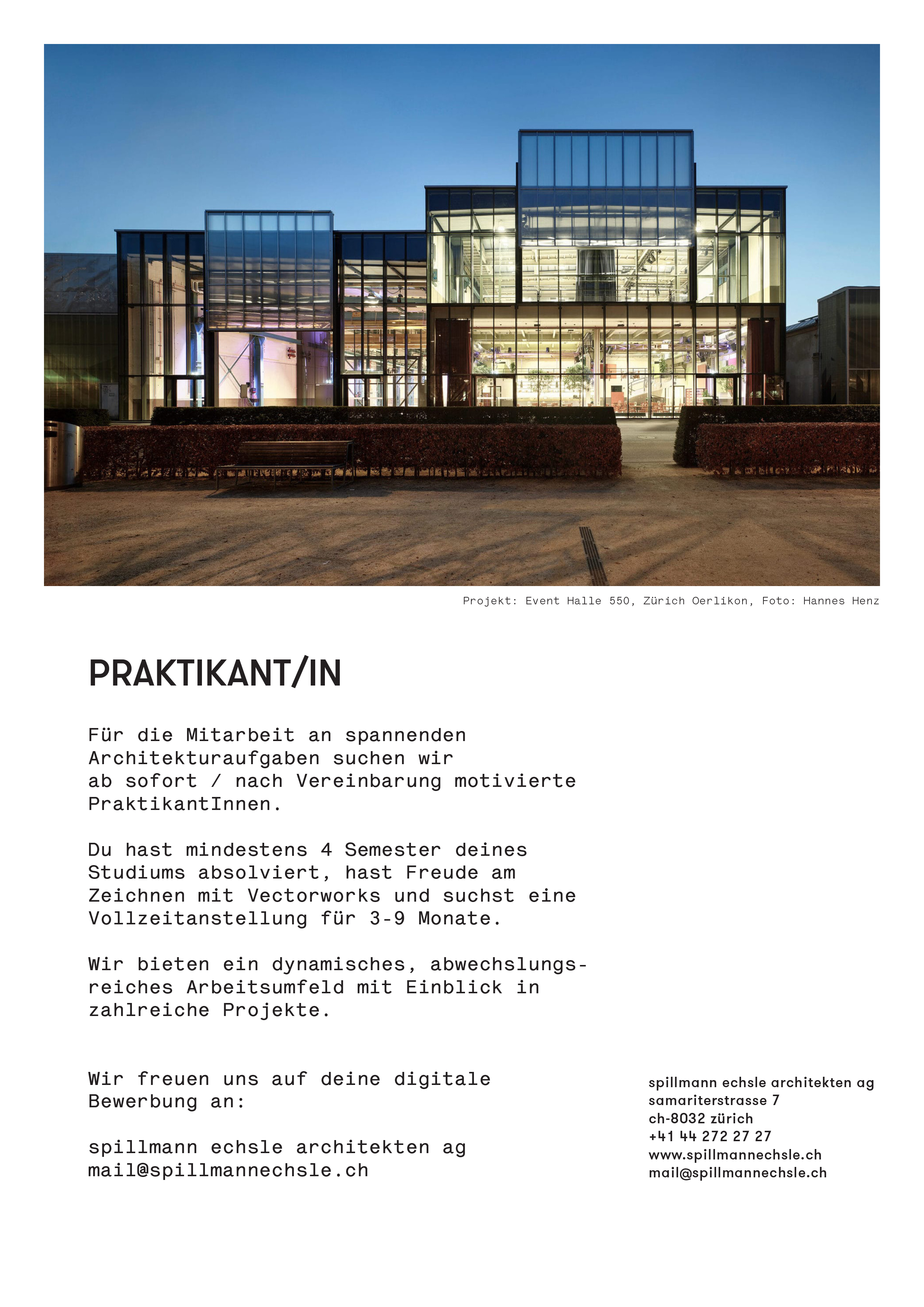 Praktium/Job Inserat
