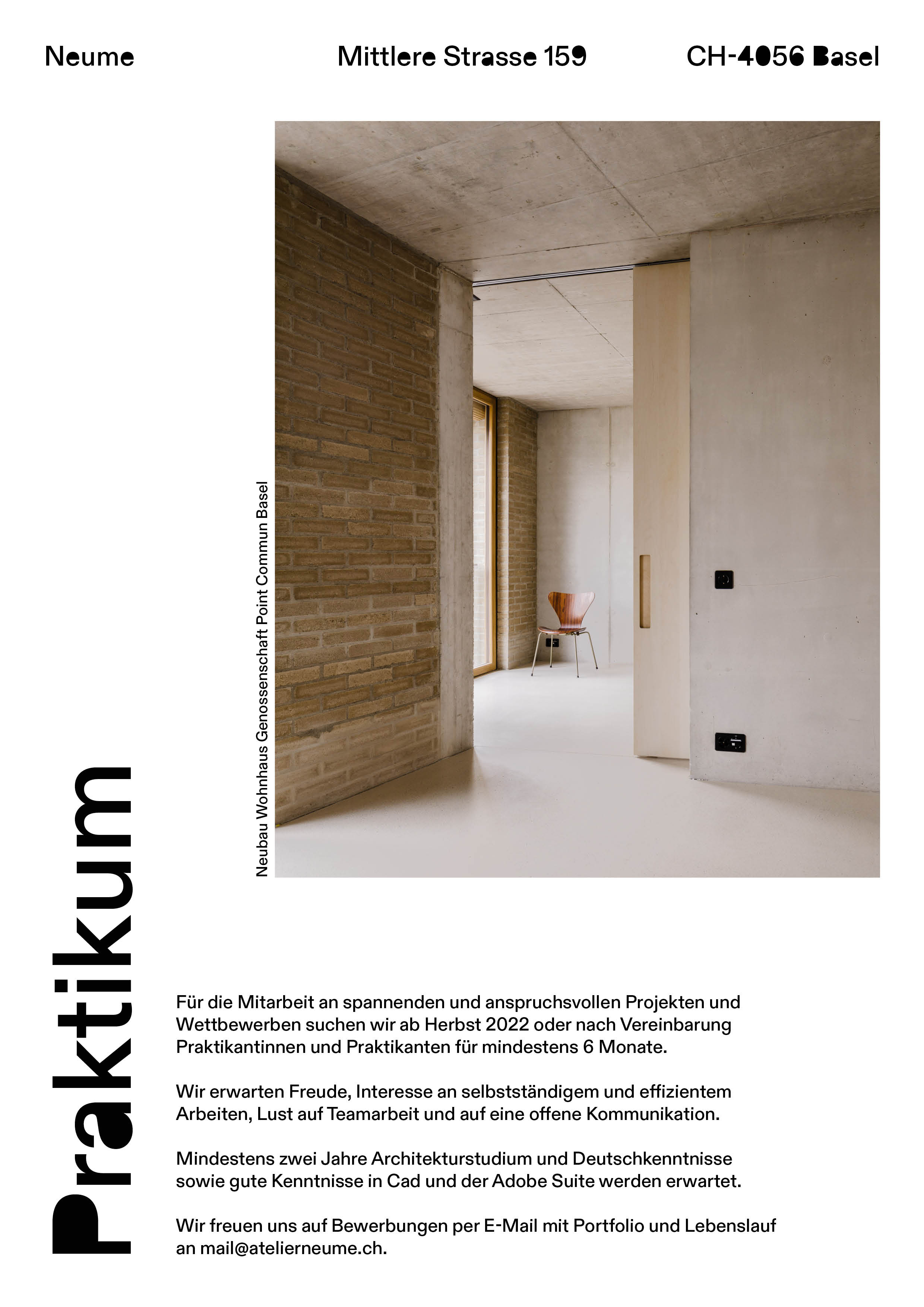 Praktium/Job Inserat