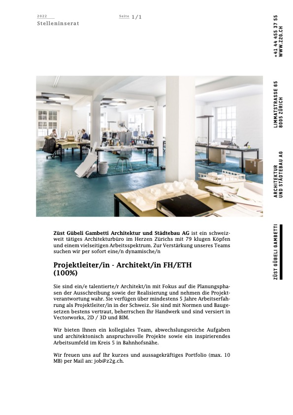 Praktium/Job Inserat