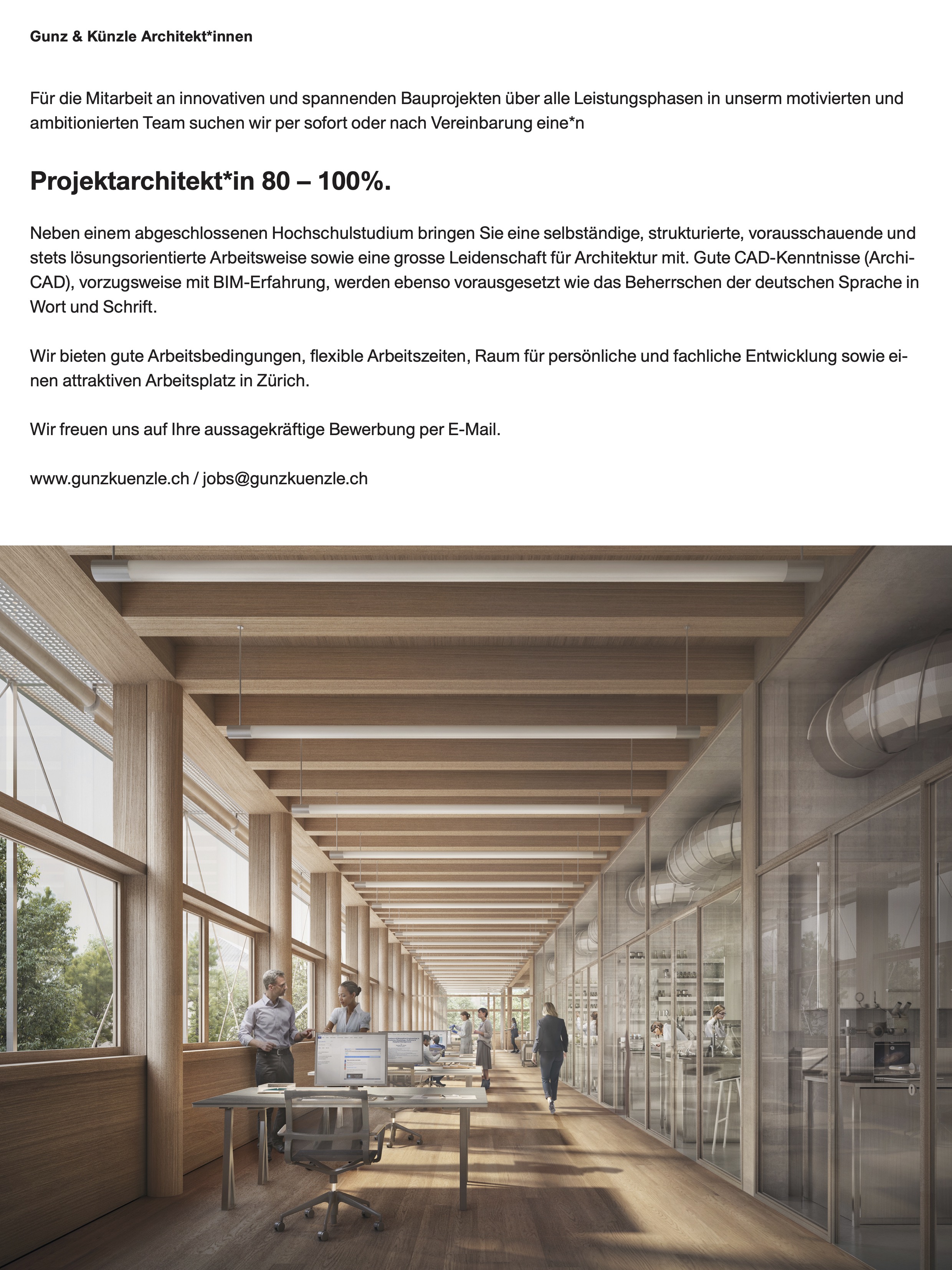 Praktium/Job Inserat