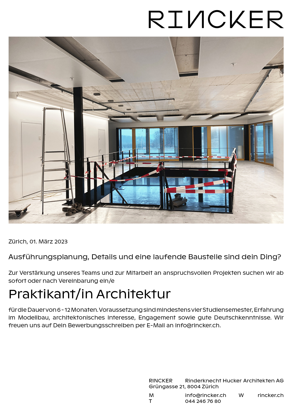 Praktium/Job Inserat