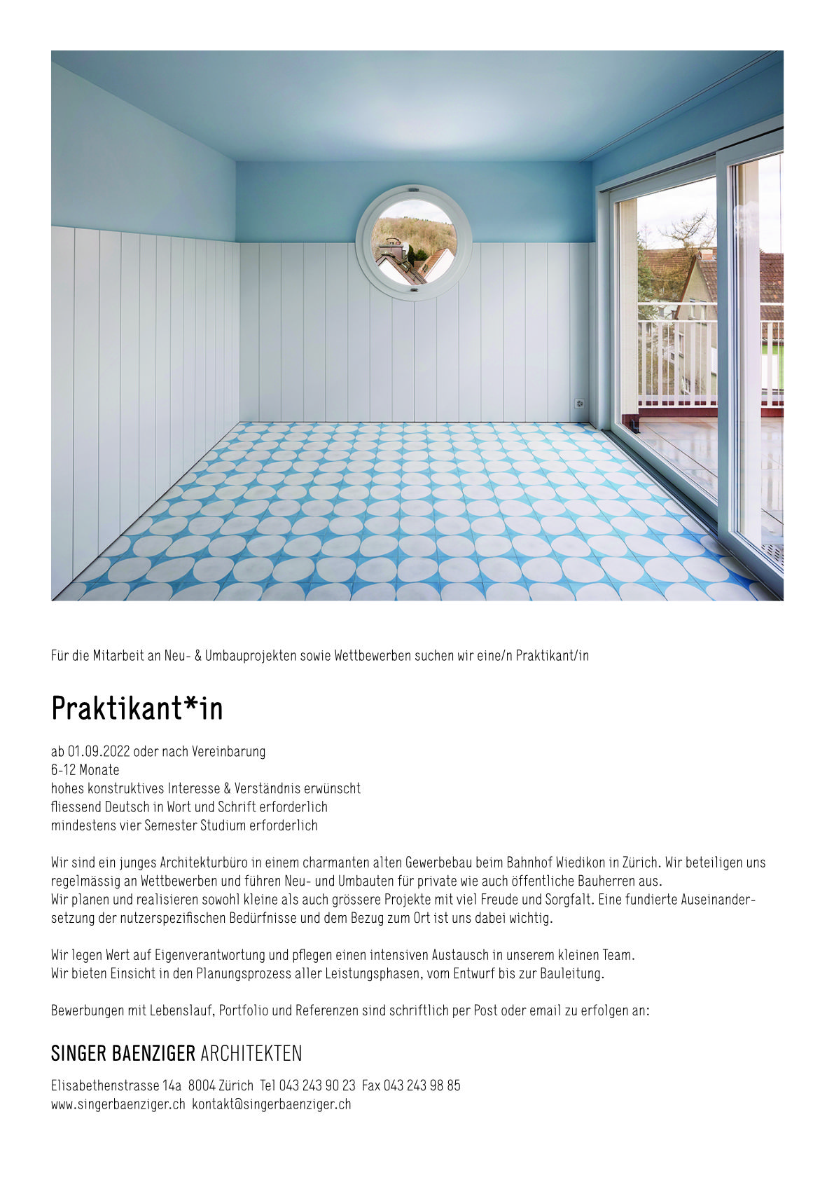 Praktium/Job Inserat