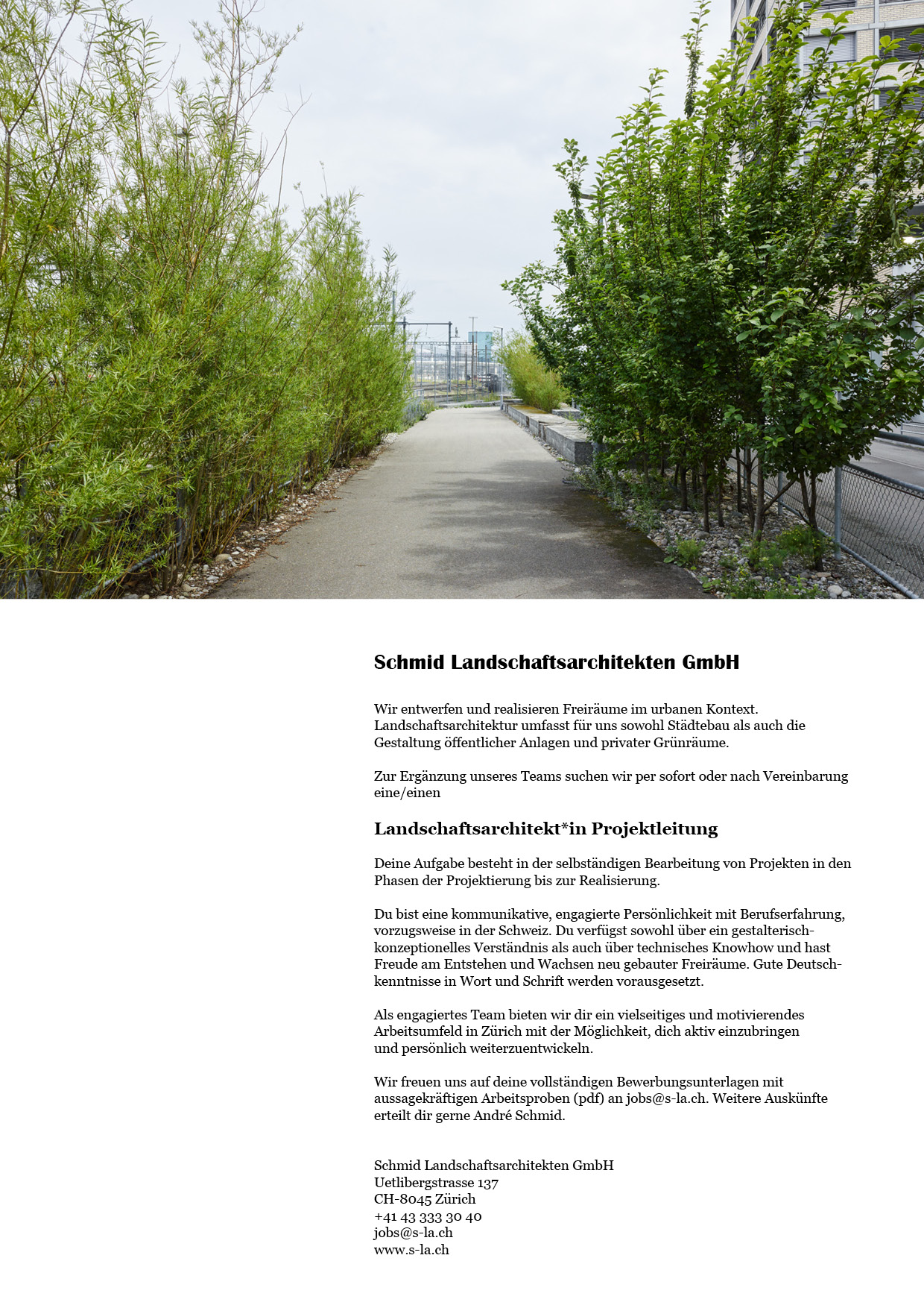 Praktium/Job Inserat