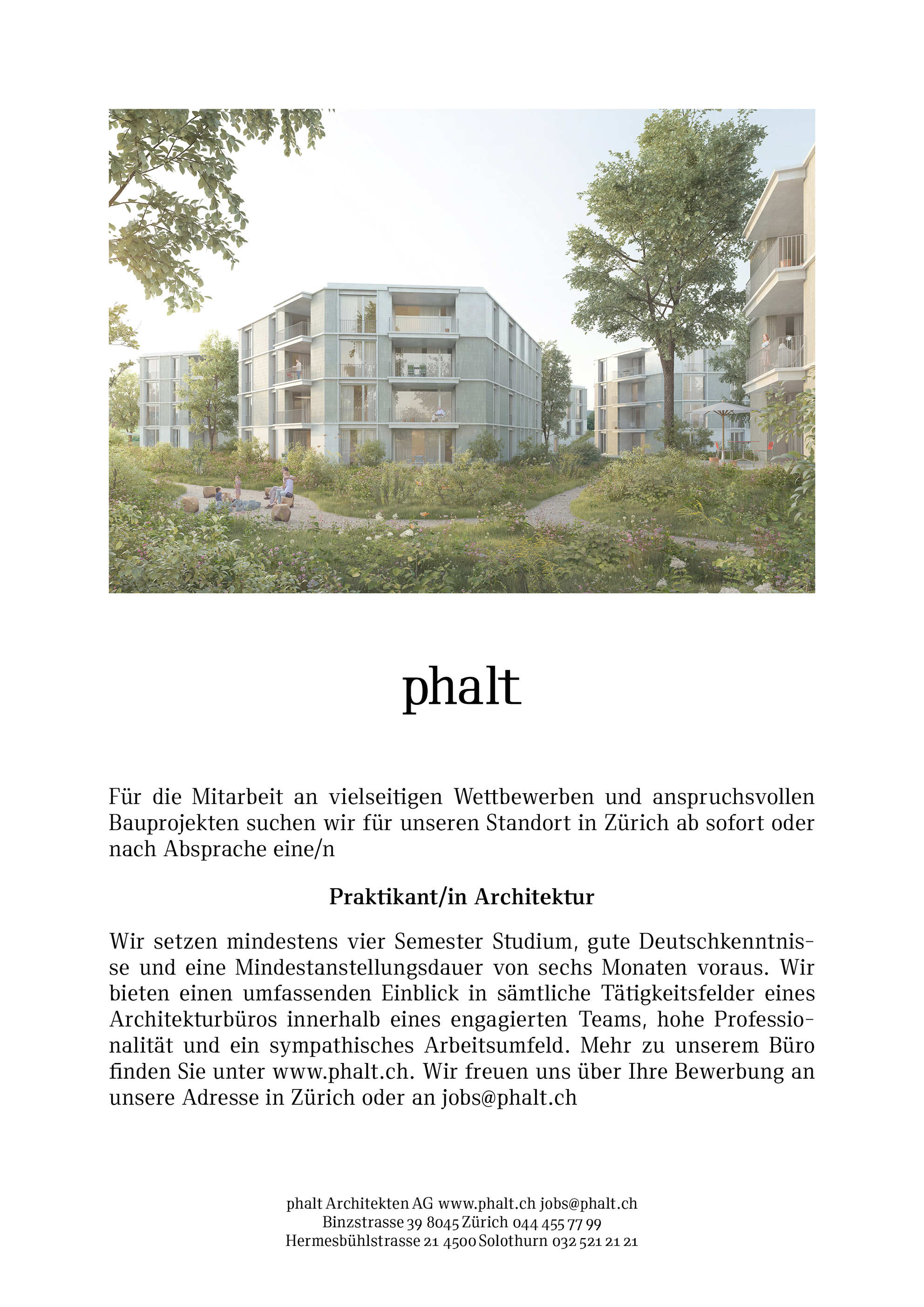Praktium/Job Inserat