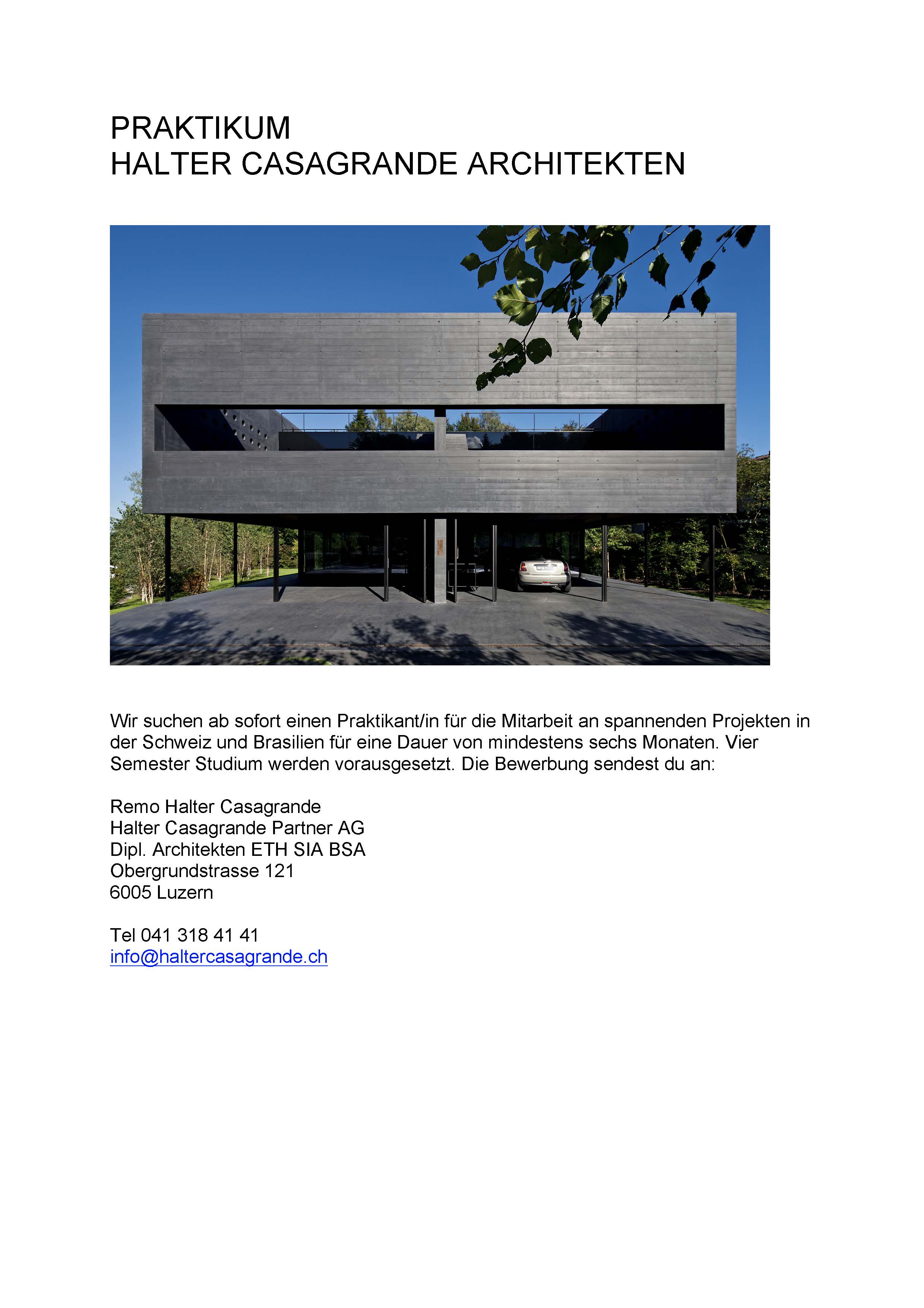 Praktium/Job Inserat