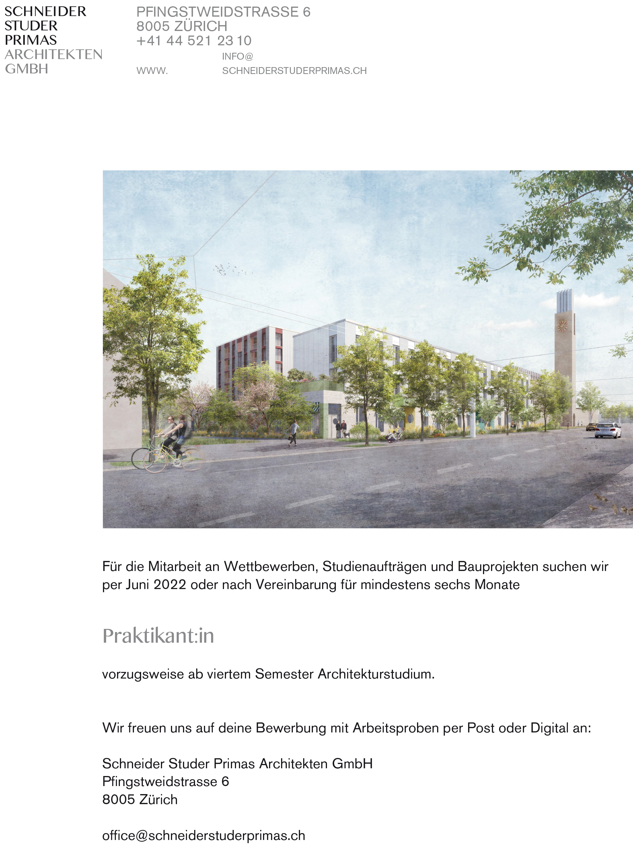 Praktium/Job Inserat