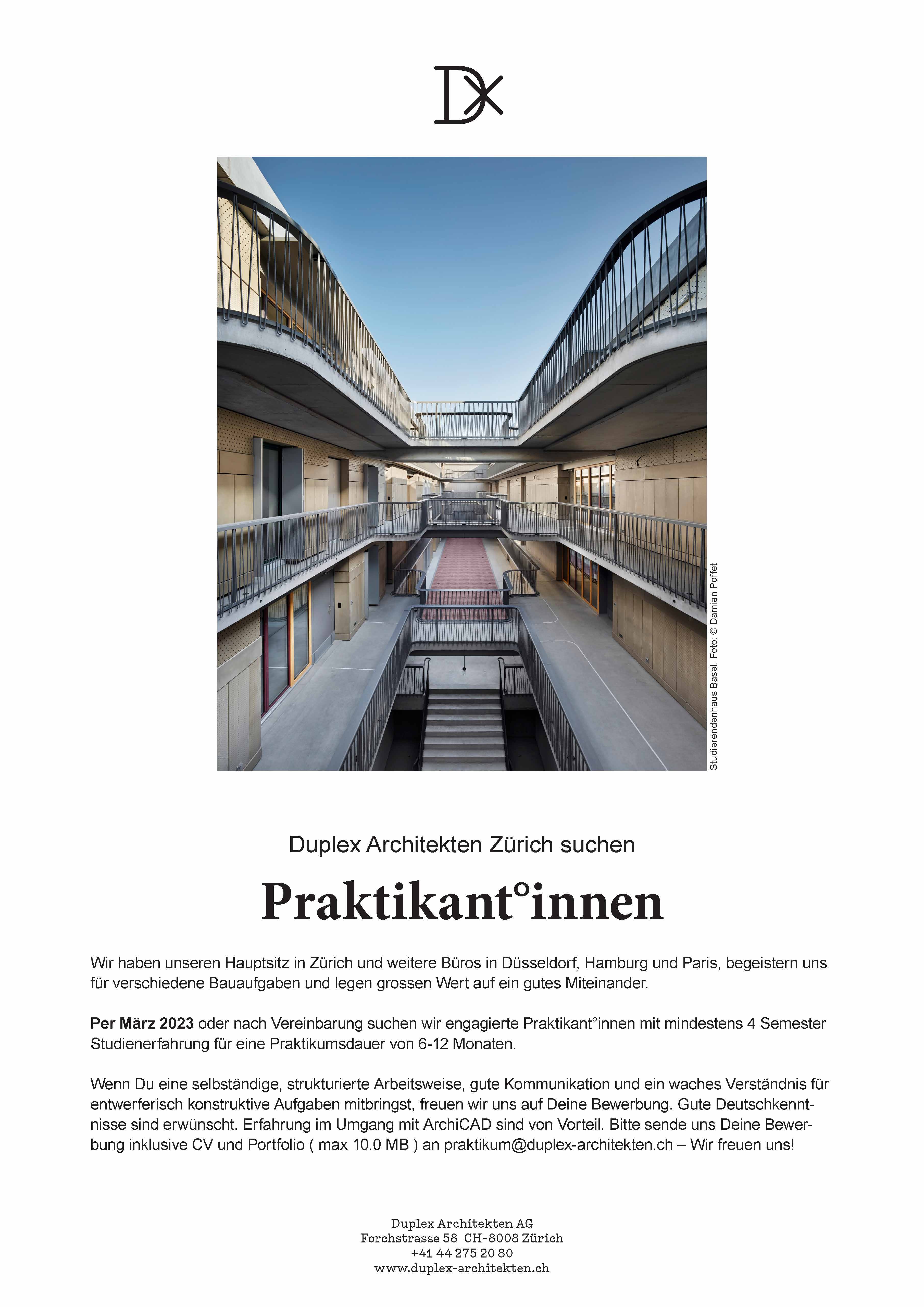 Praktium/Job Inserat