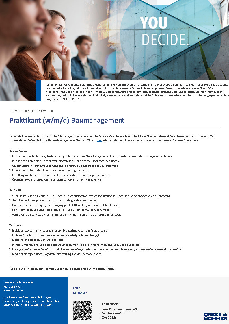 Praktium/Job Inserat