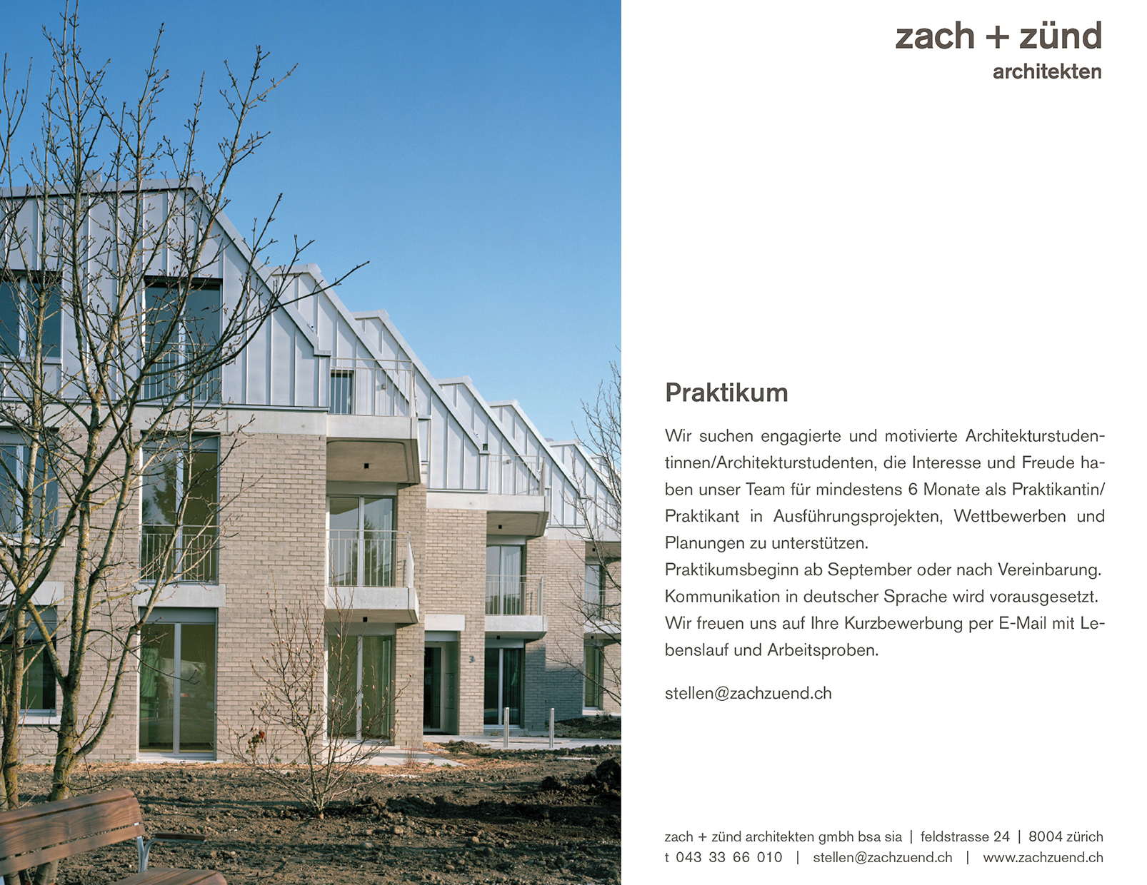 Praktium/Job Inserat