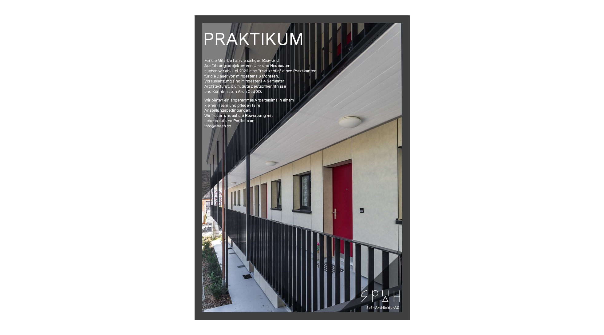 Praktium/Job Inserat