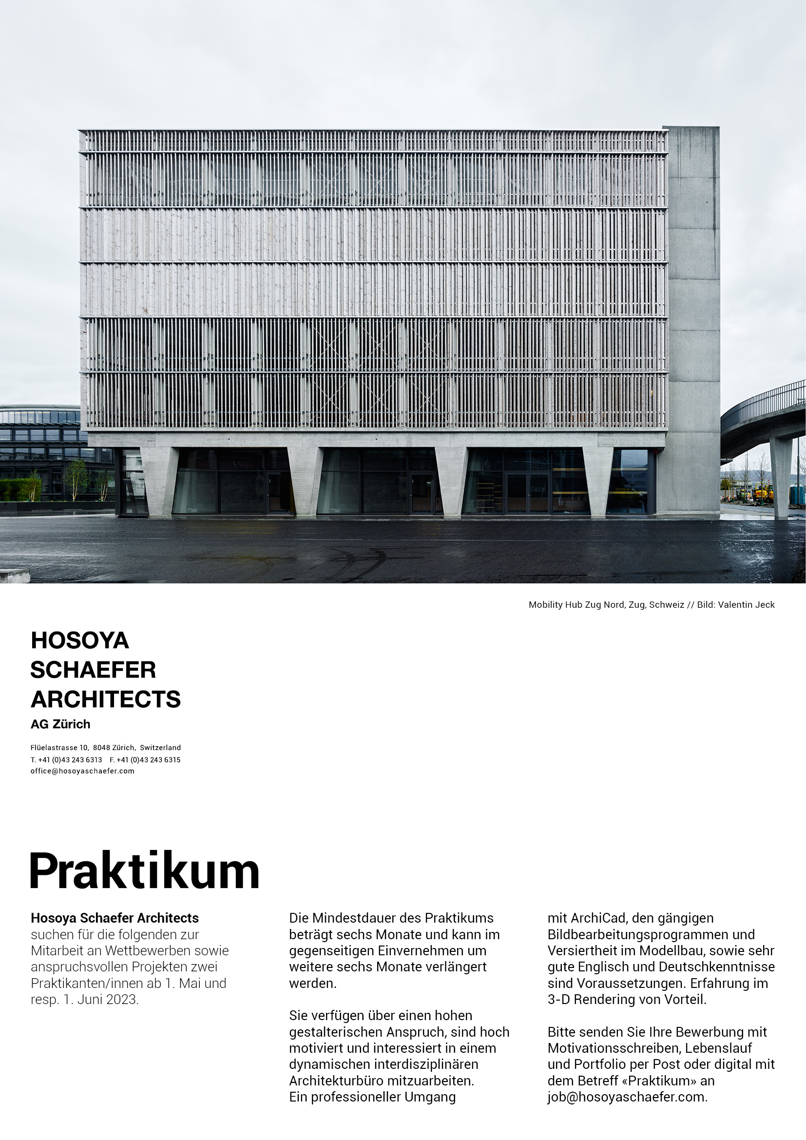 Praktium/Job Inserat