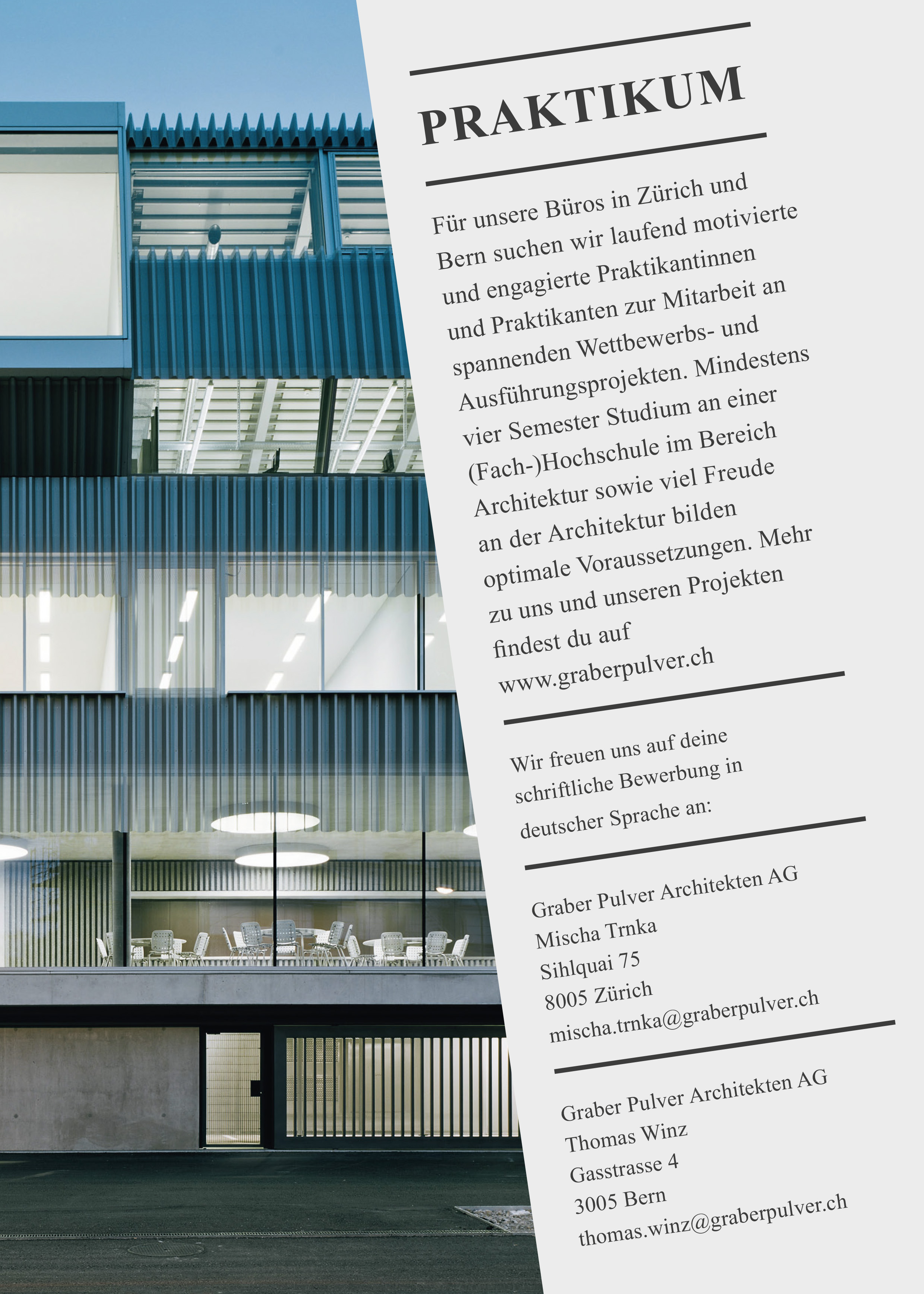 Praktium/Job Inserat