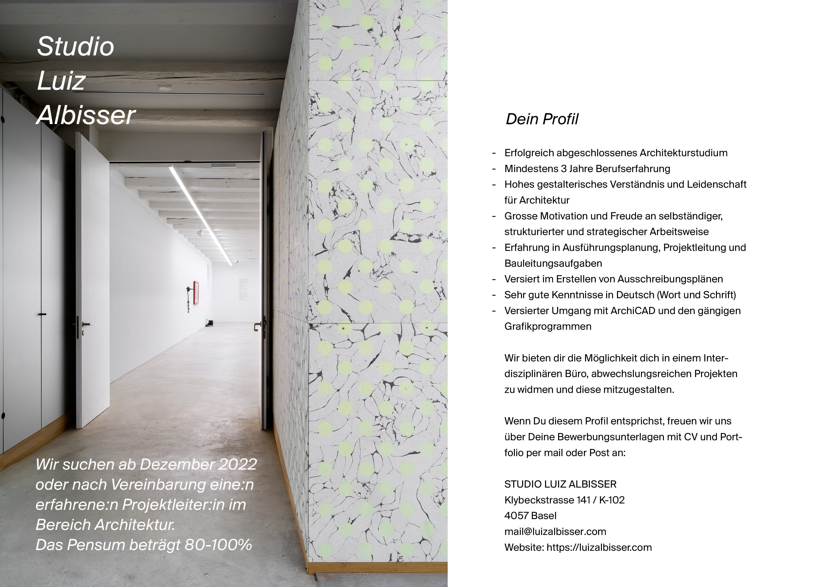 Praktium/Job Inserat