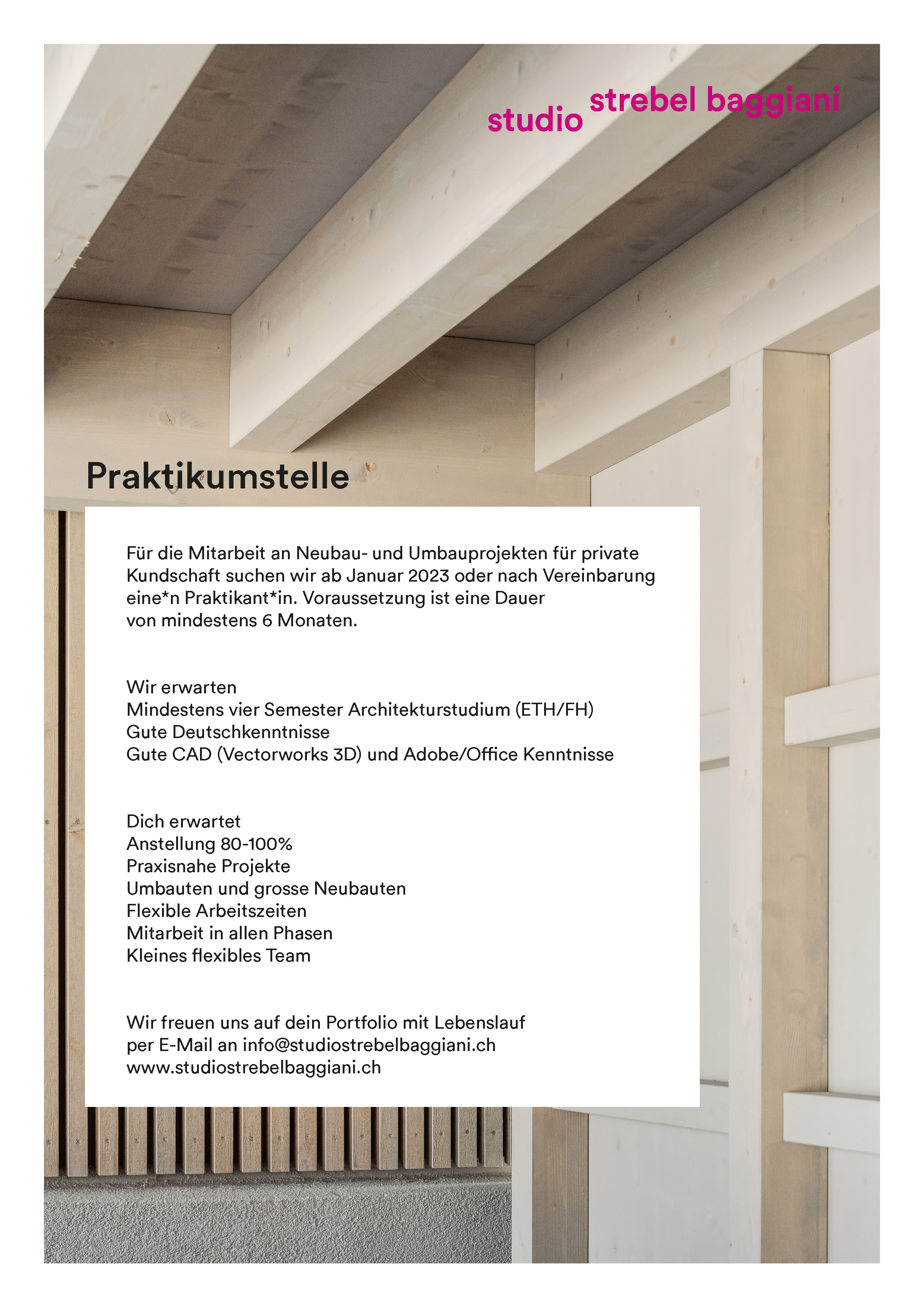 Praktium/Job Inserat