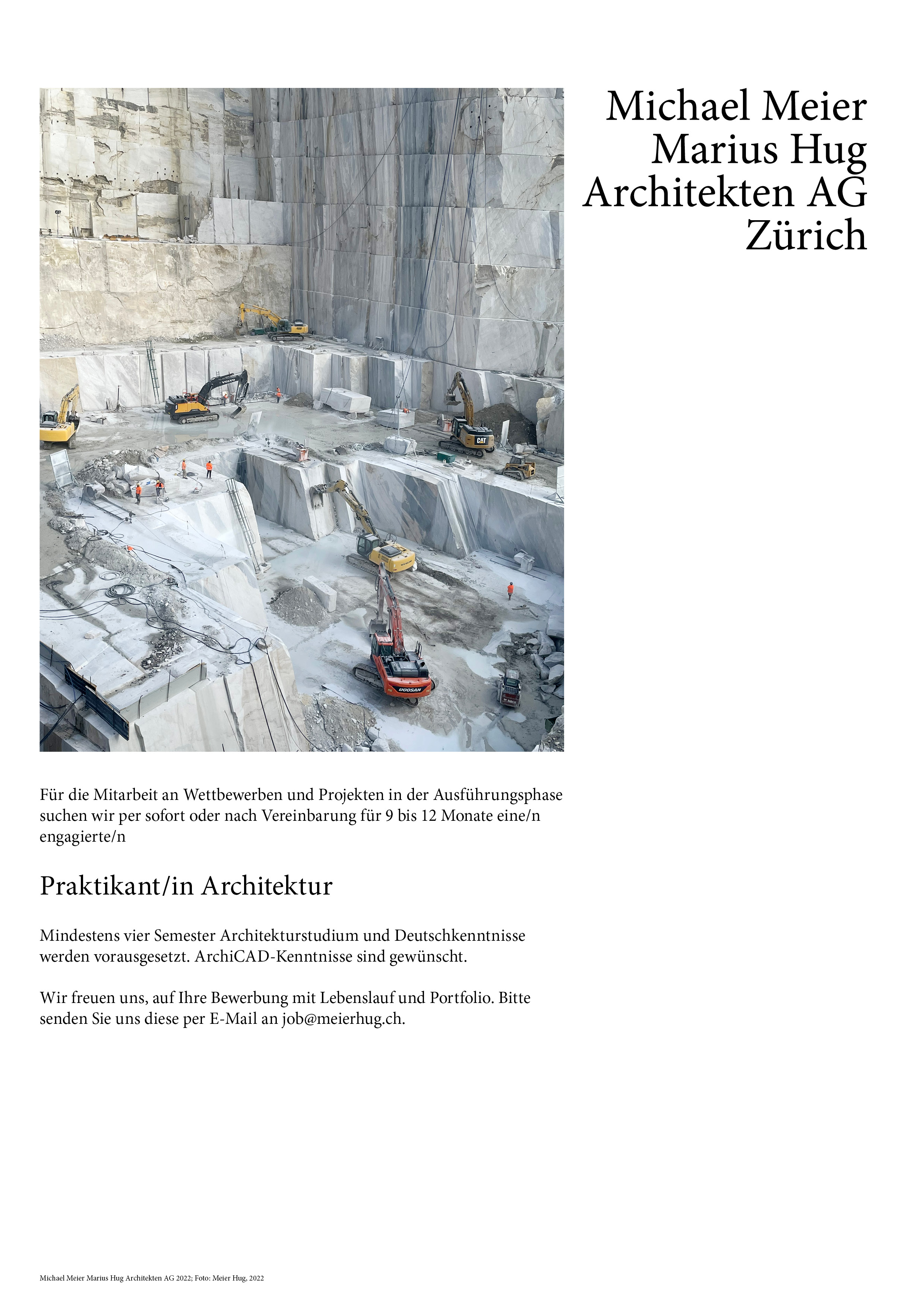 Praktium/Job Inserat