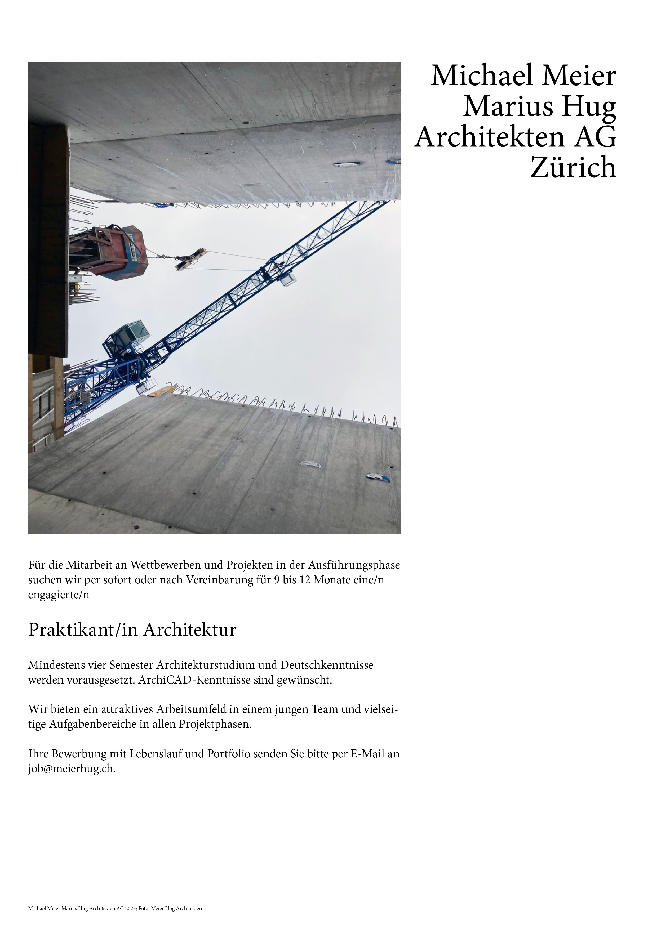 Praktium/Job Inserat