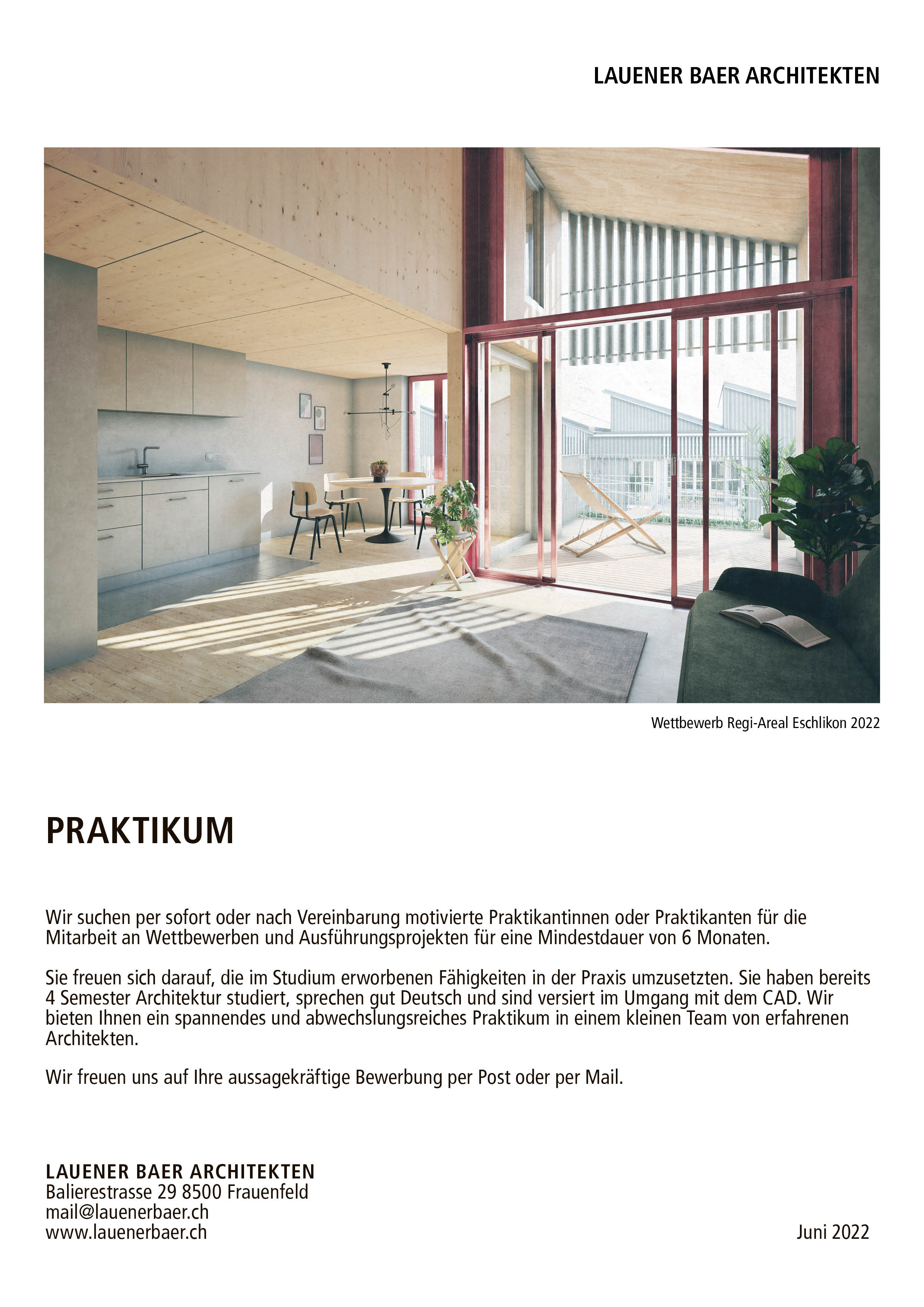 Praktium/Job Inserat