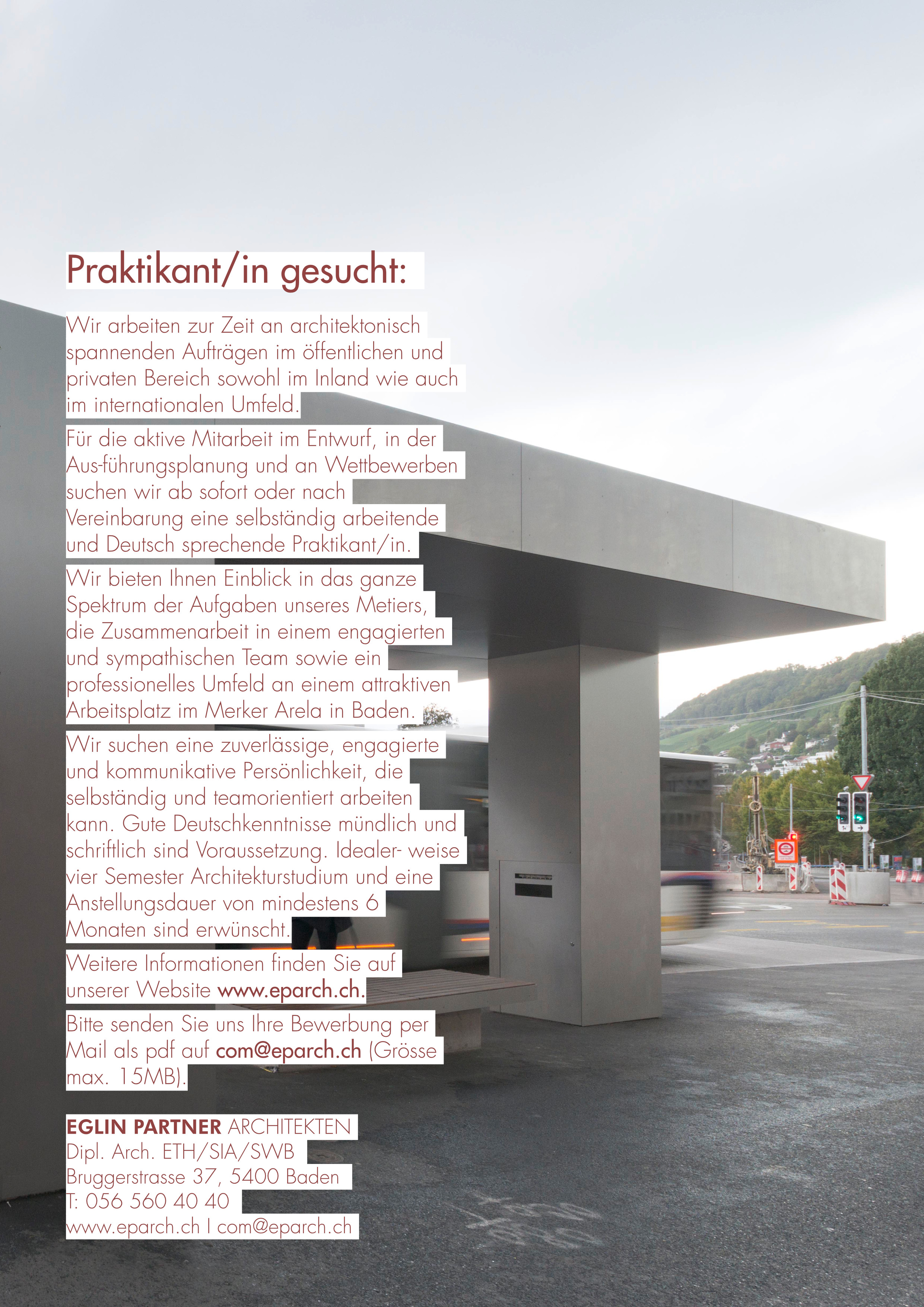 Praktium/Job Inserat