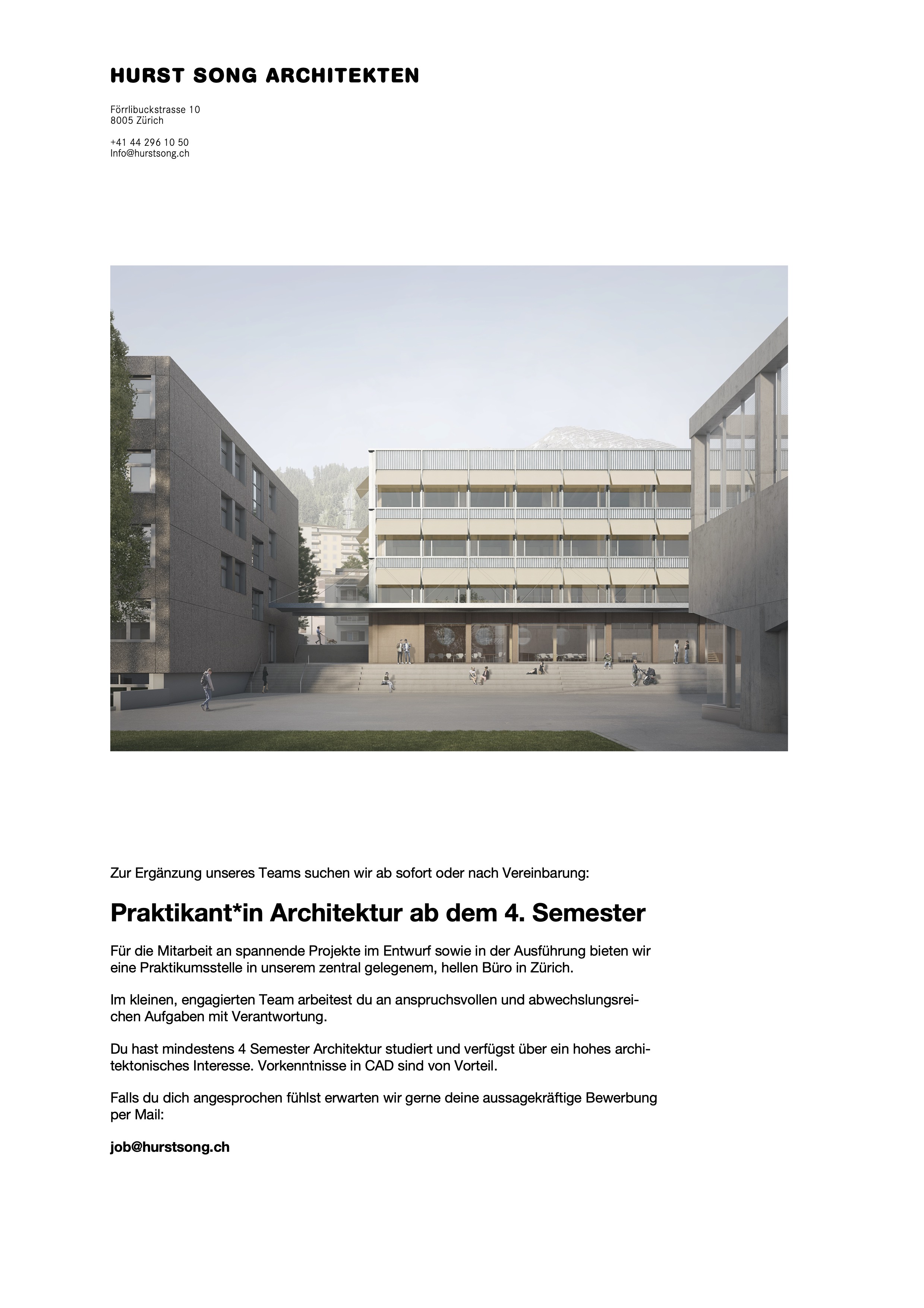 Praktium/Job Inserat
