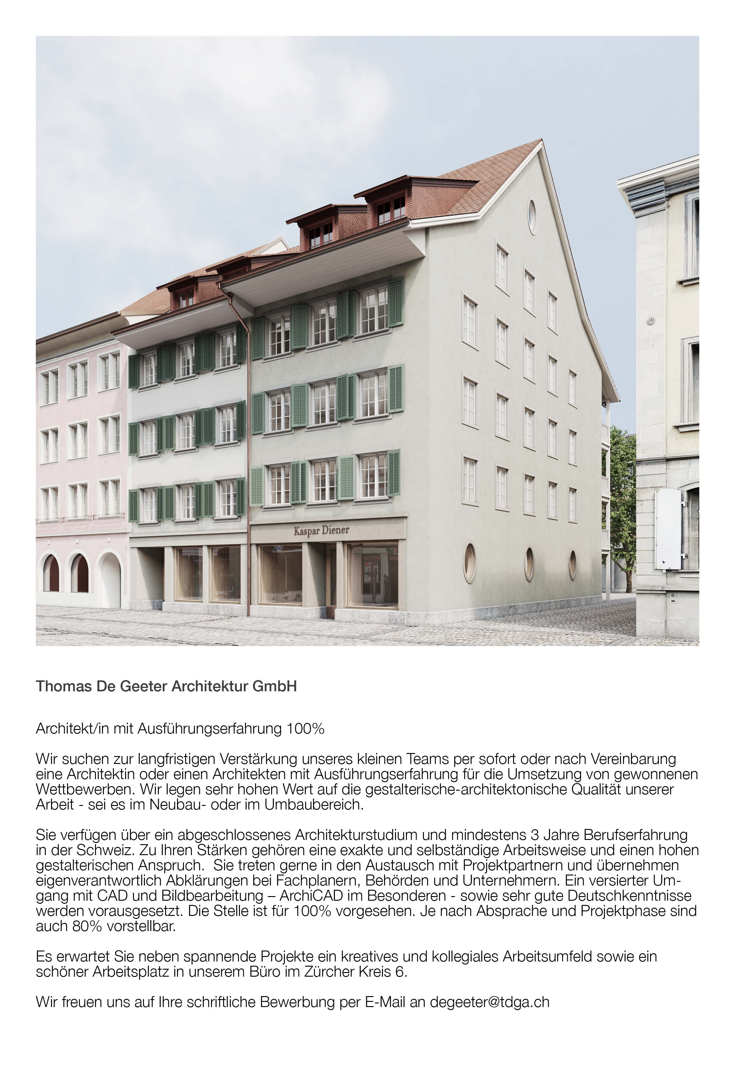 Praktium/Job Inserat