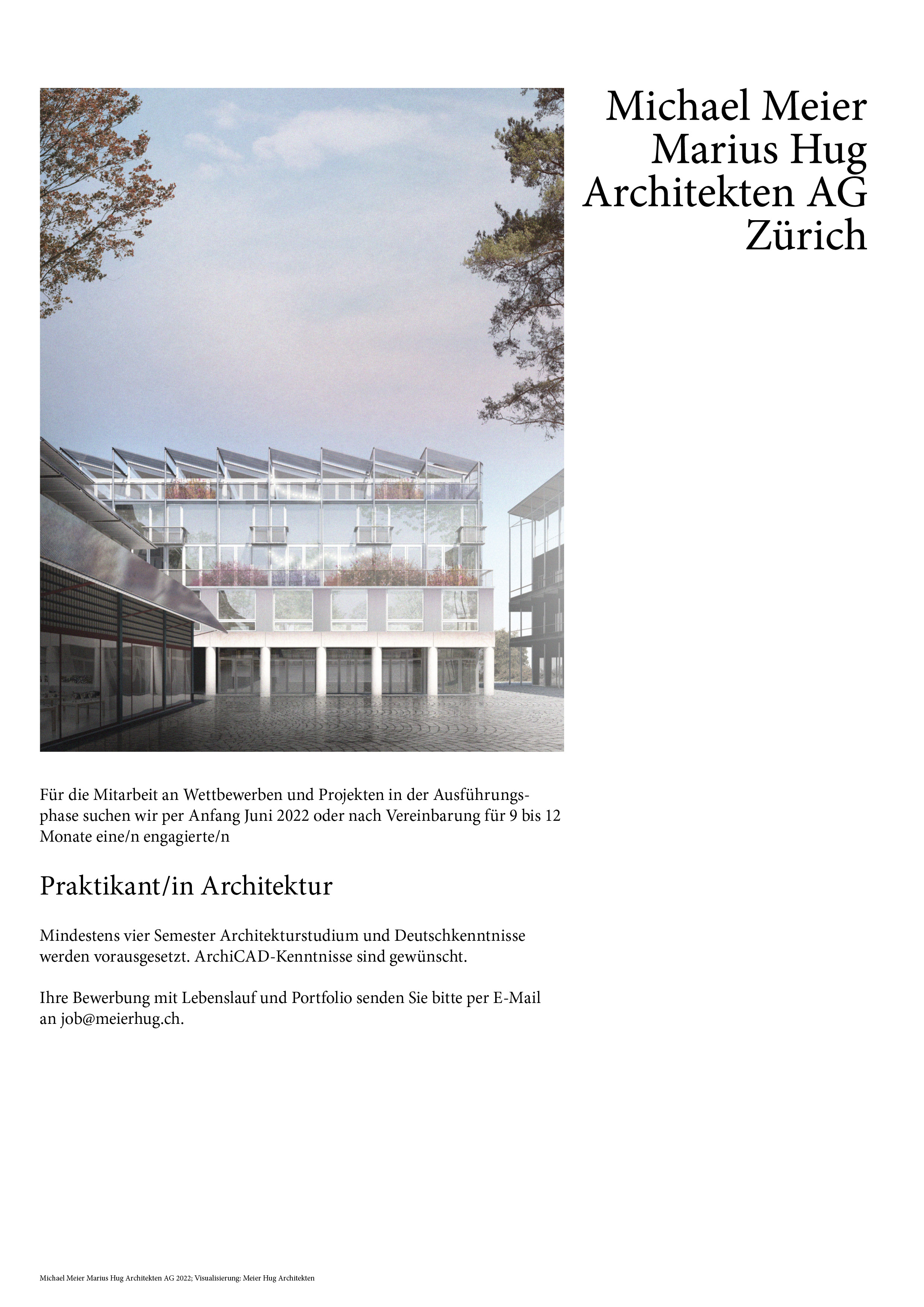 Praktium/Job Inserat