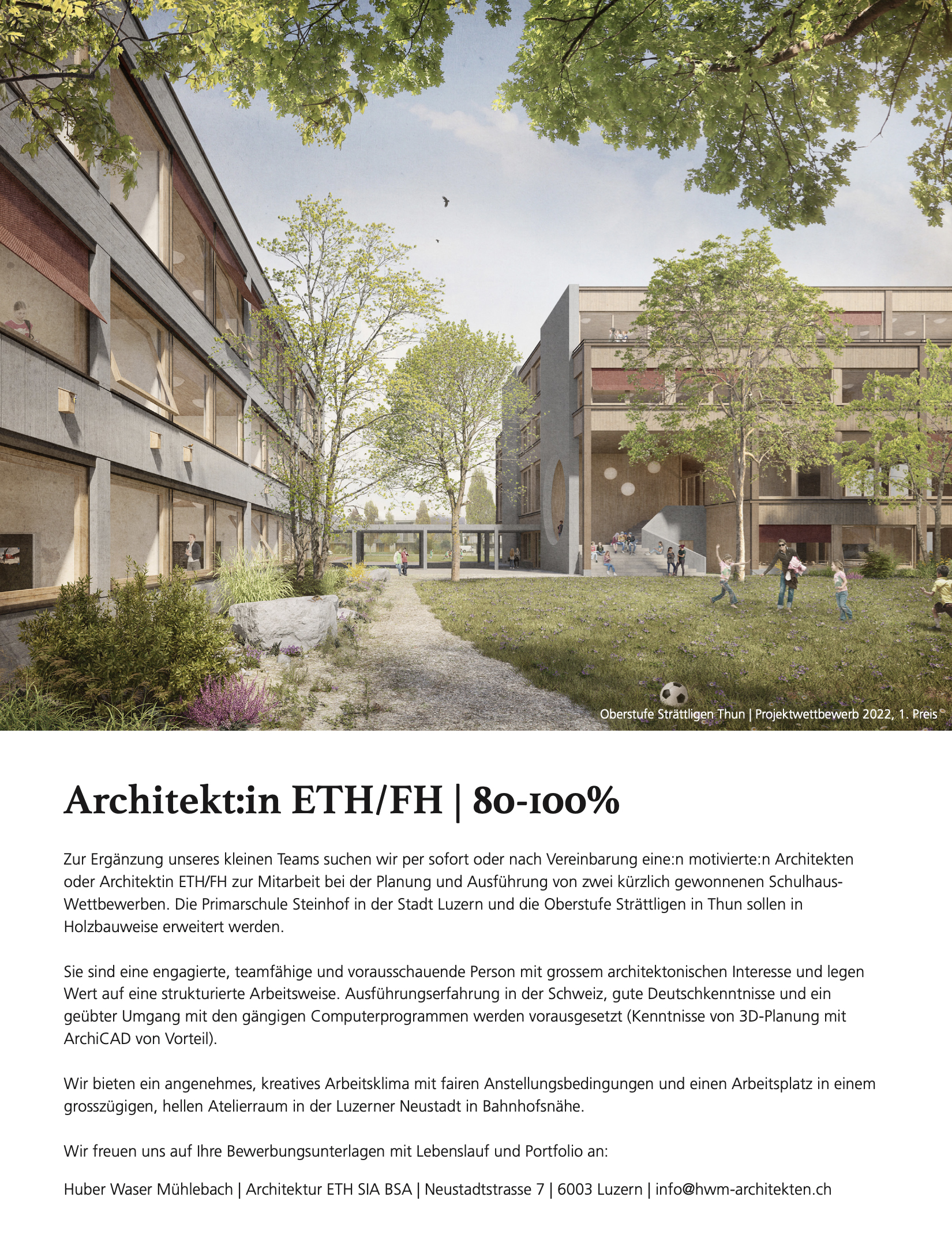 Praktium/Job Inserat