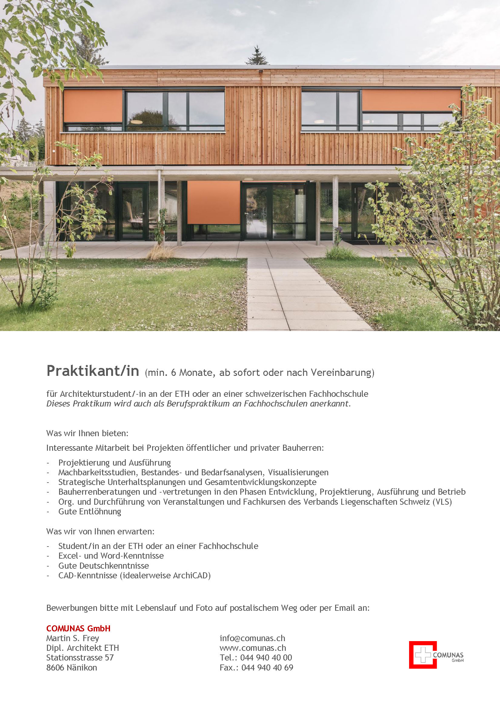 Praktium/Job Inserat
