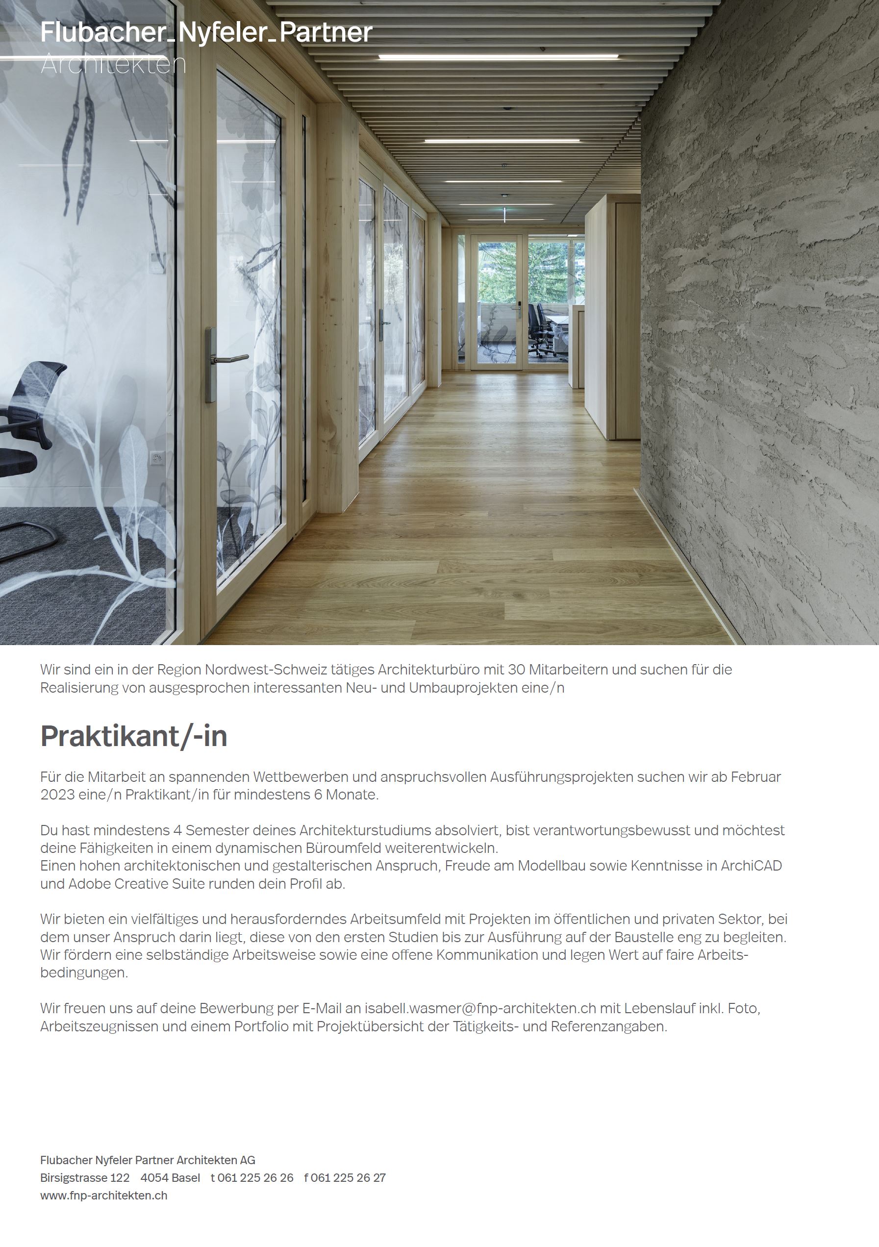 Praktium/Job Inserat