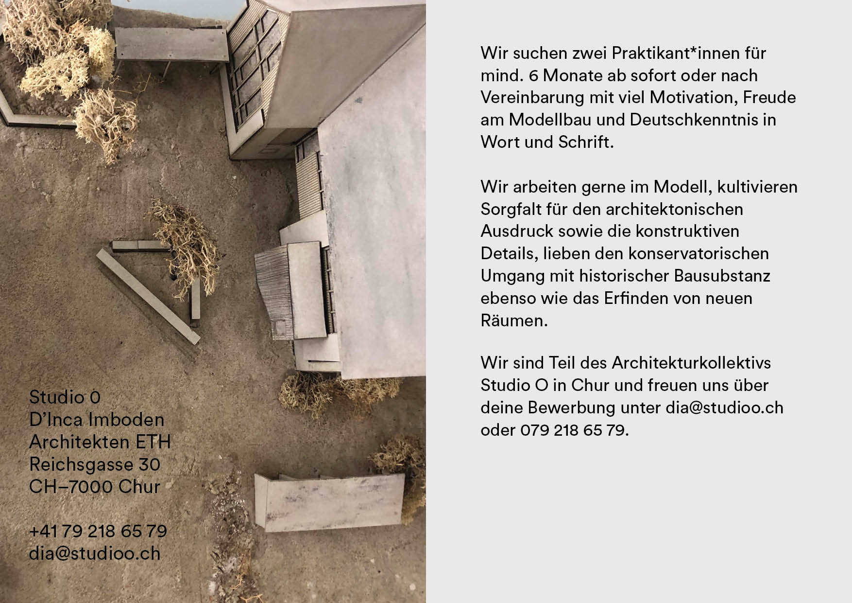 Praktium/Job Inserat