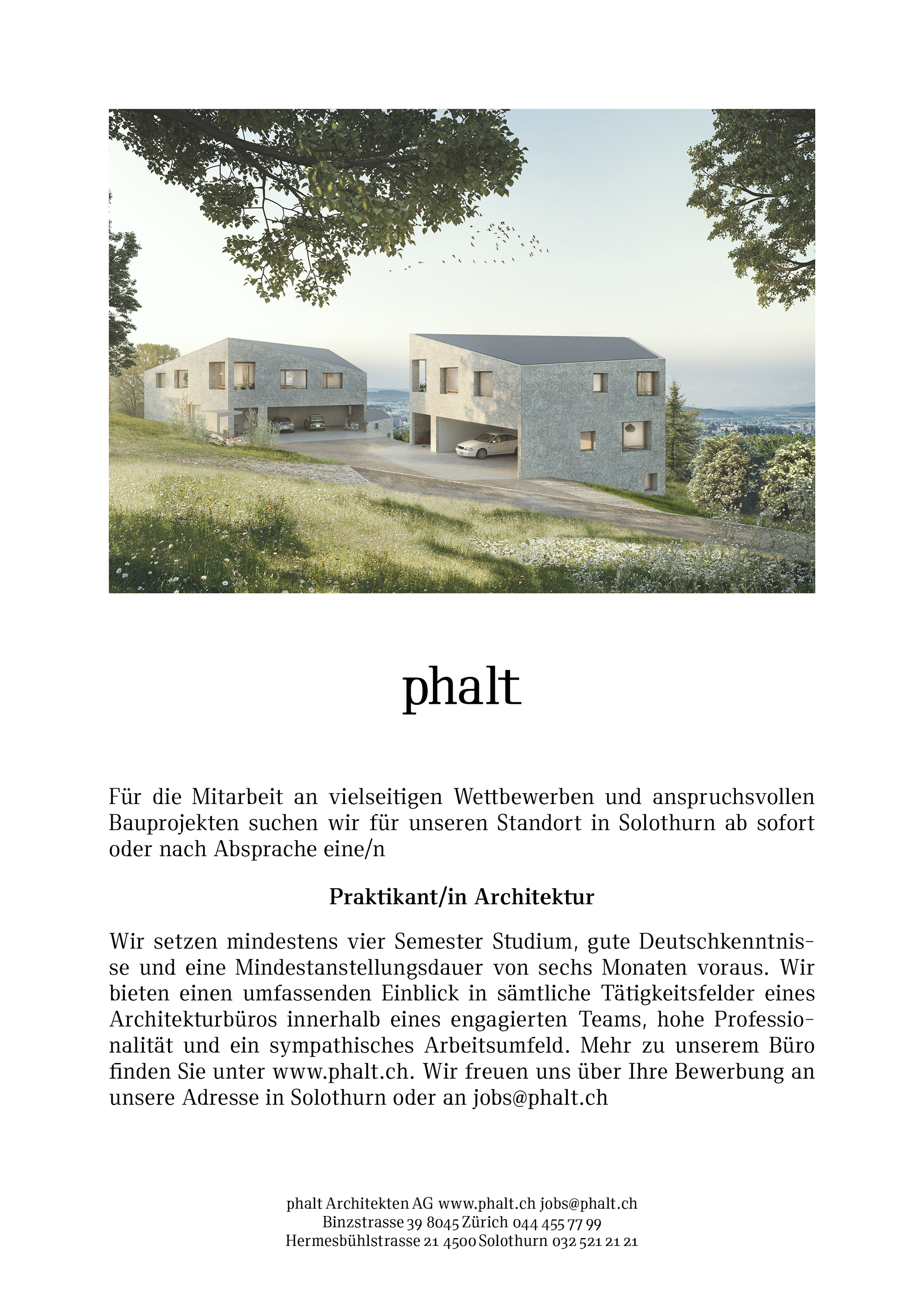 Praktium/Job Inserat
