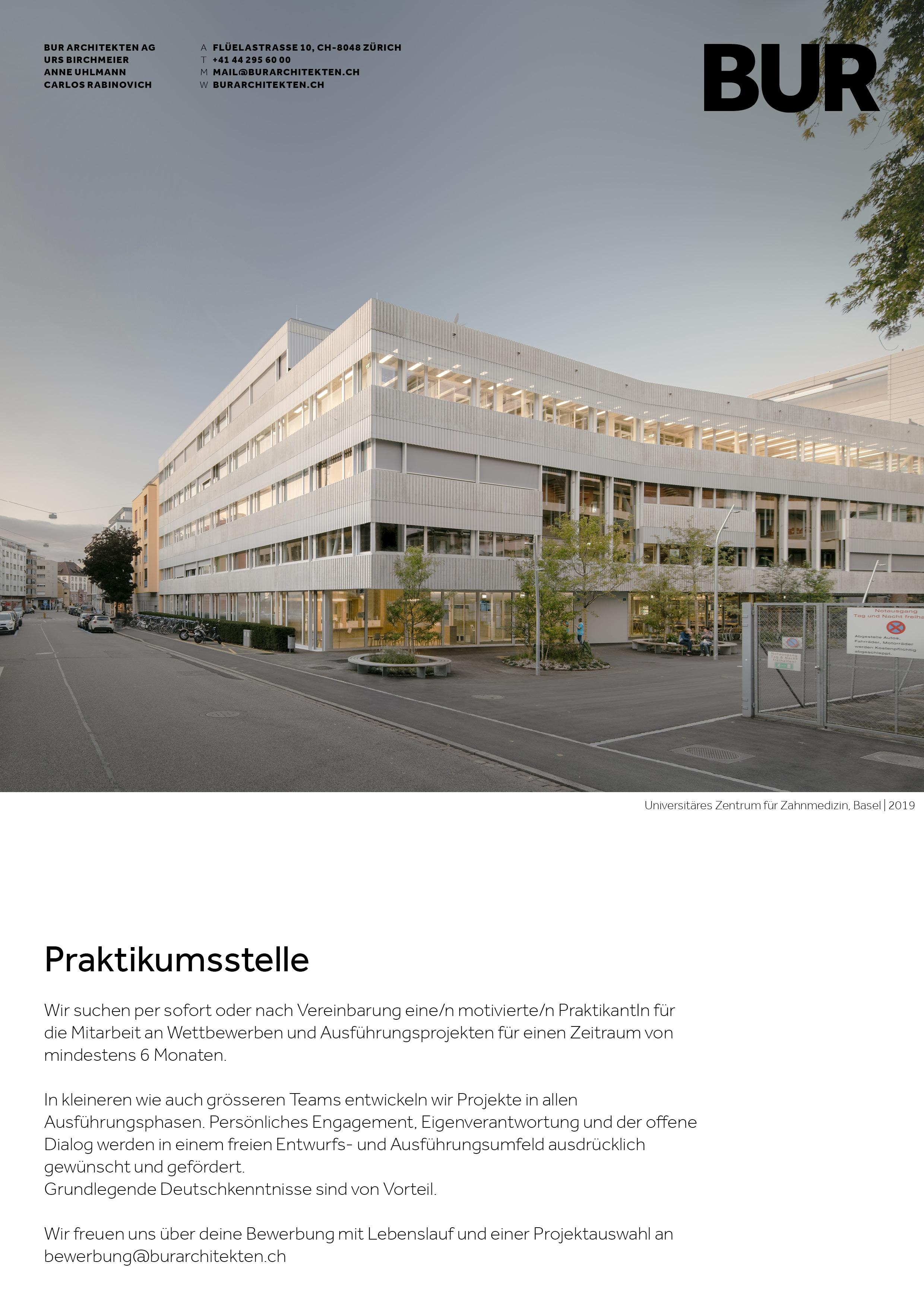 Praktium/Job Inserat