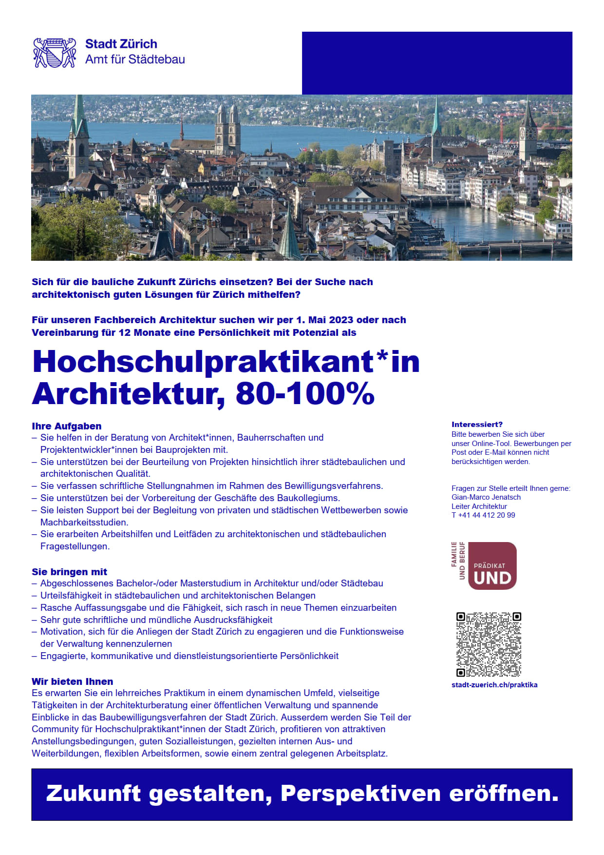Praktium/Job Inserat