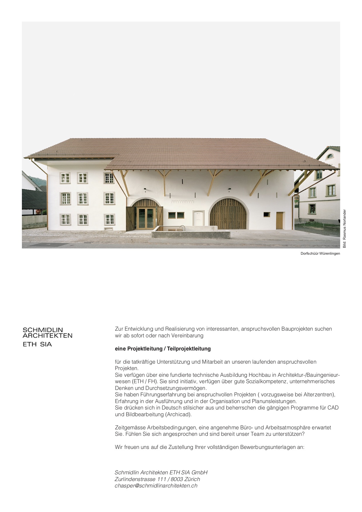 Praktium/Job Inserat