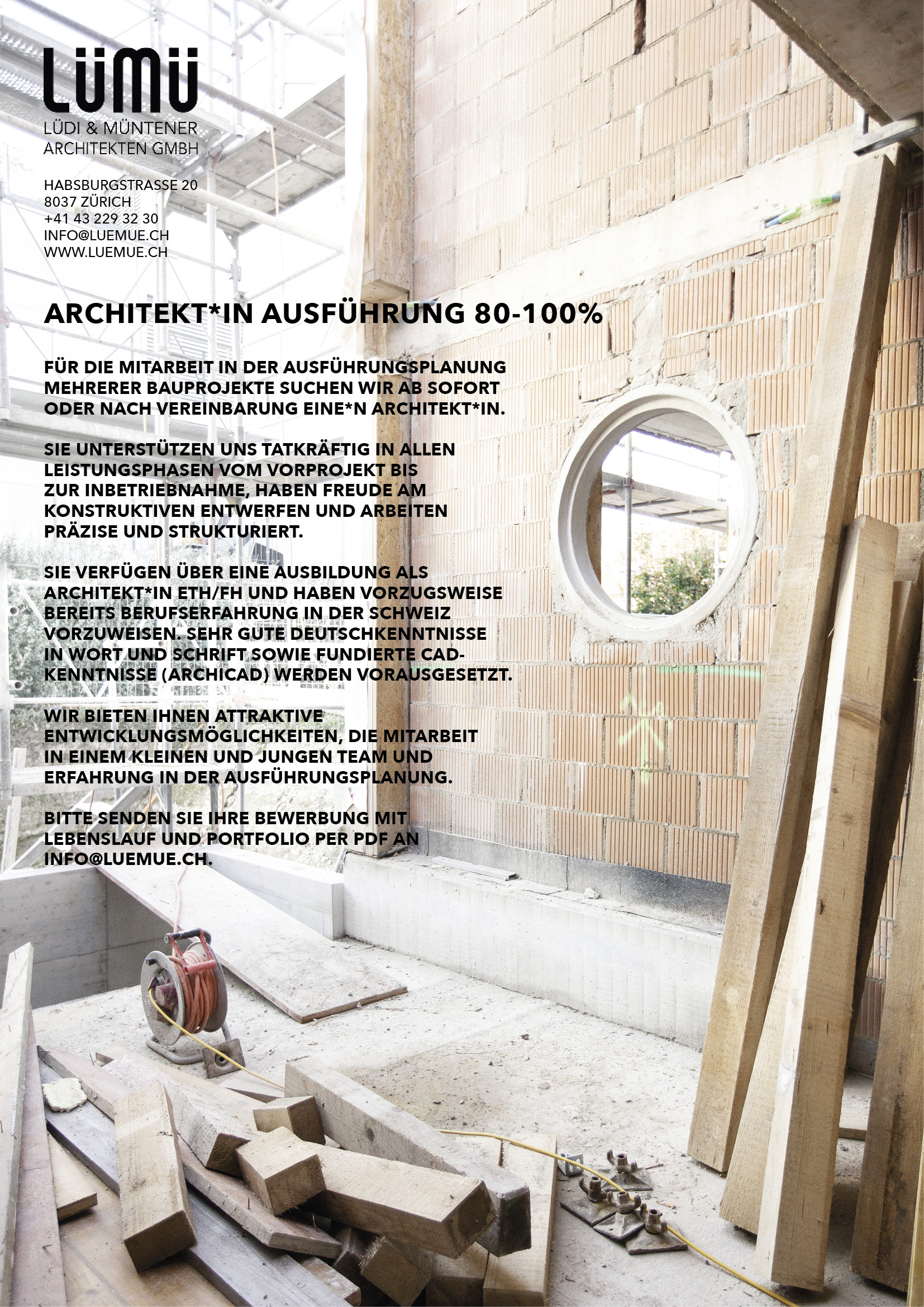 Praktium/Job Inserat