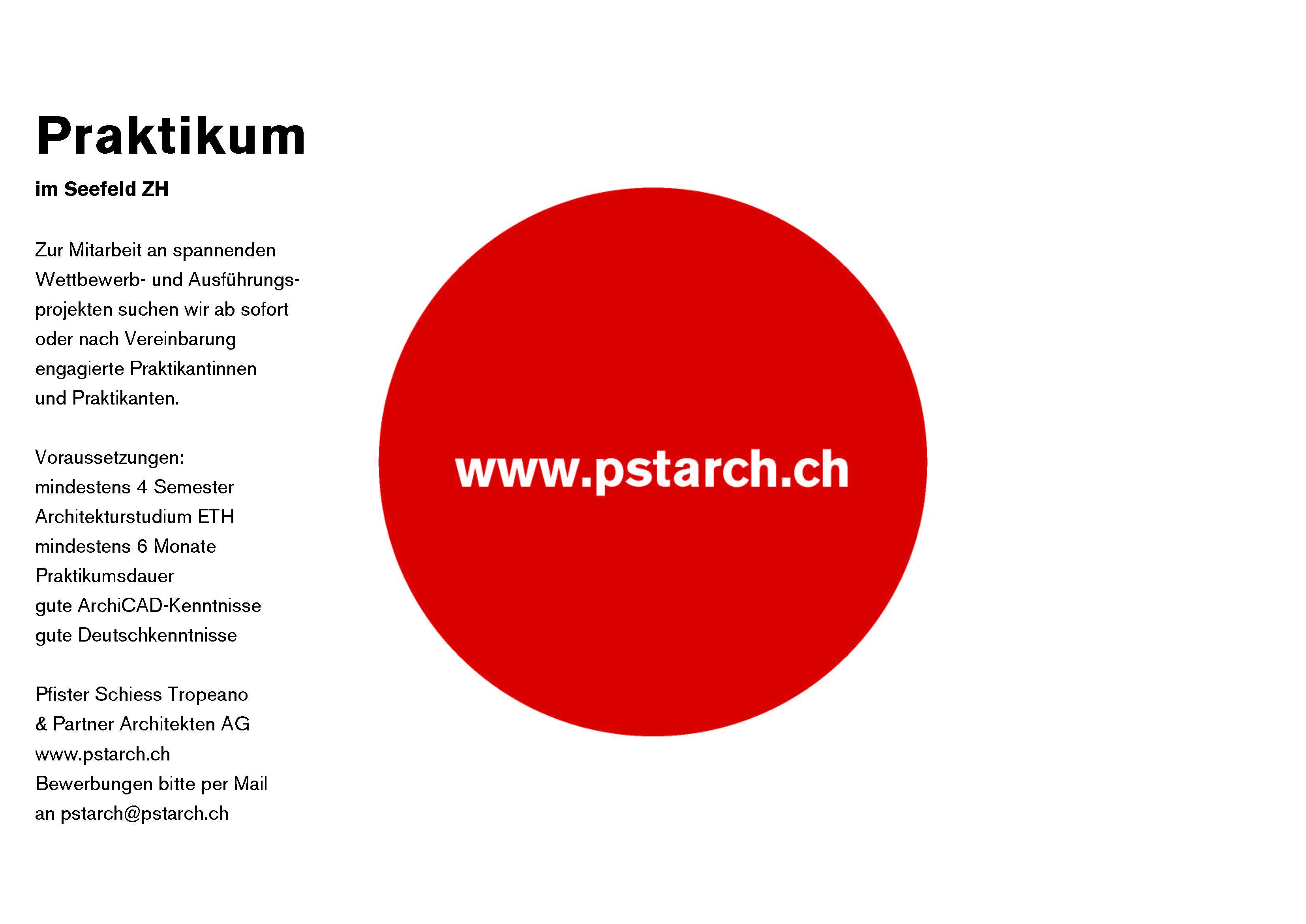 Praktium/Job Inserat