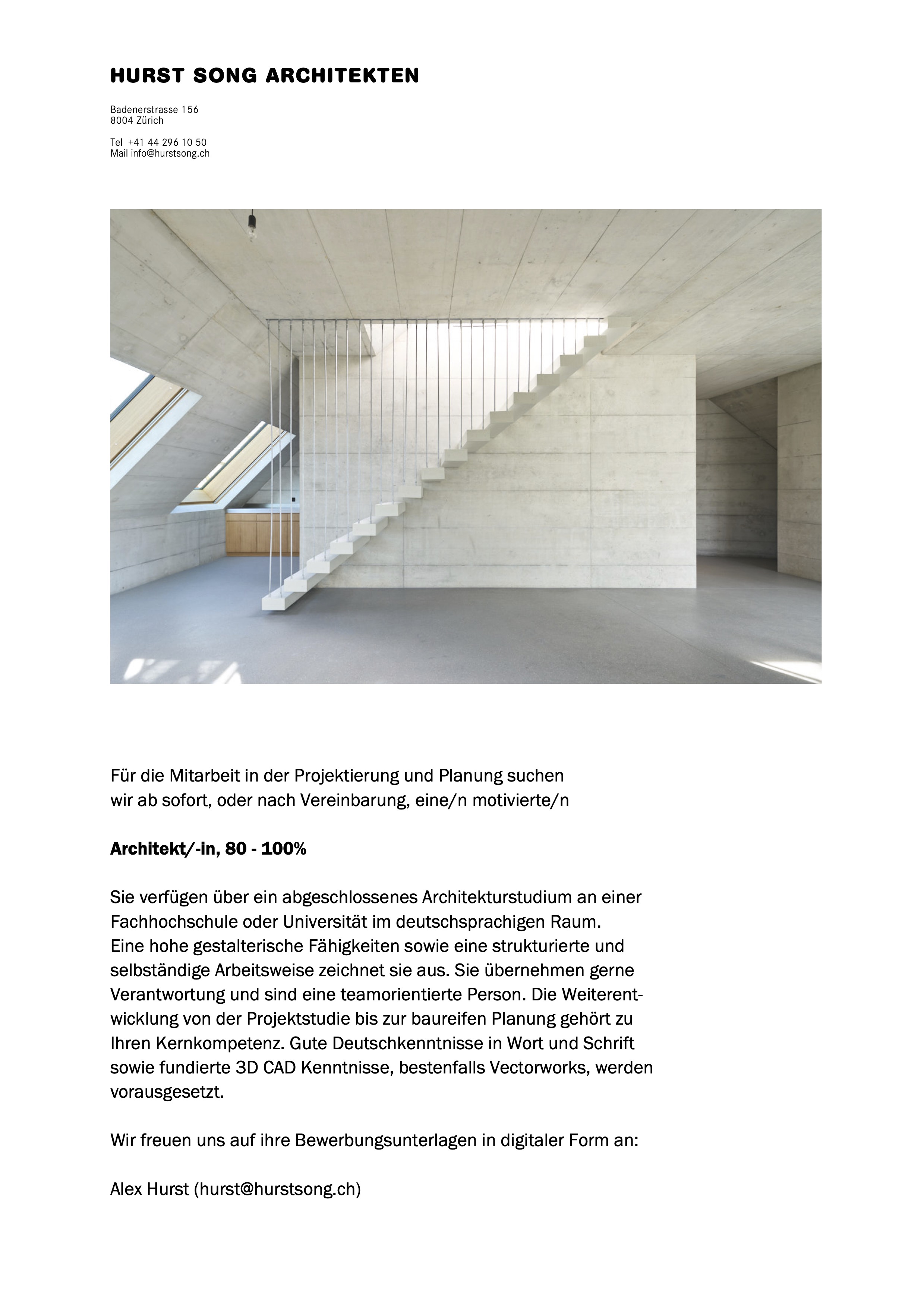 Praktium/Job Inserat