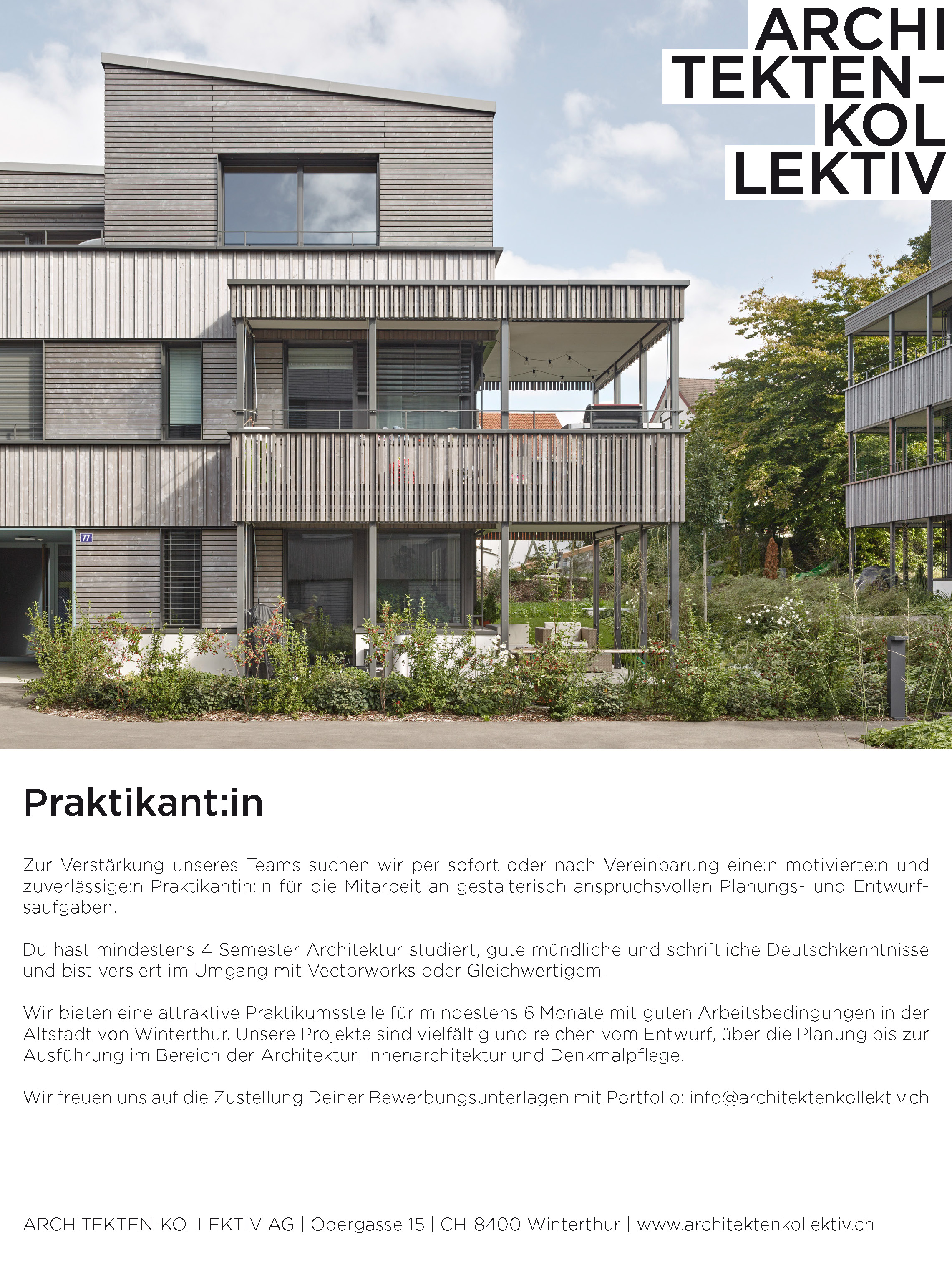 Praktium/Job Inserat