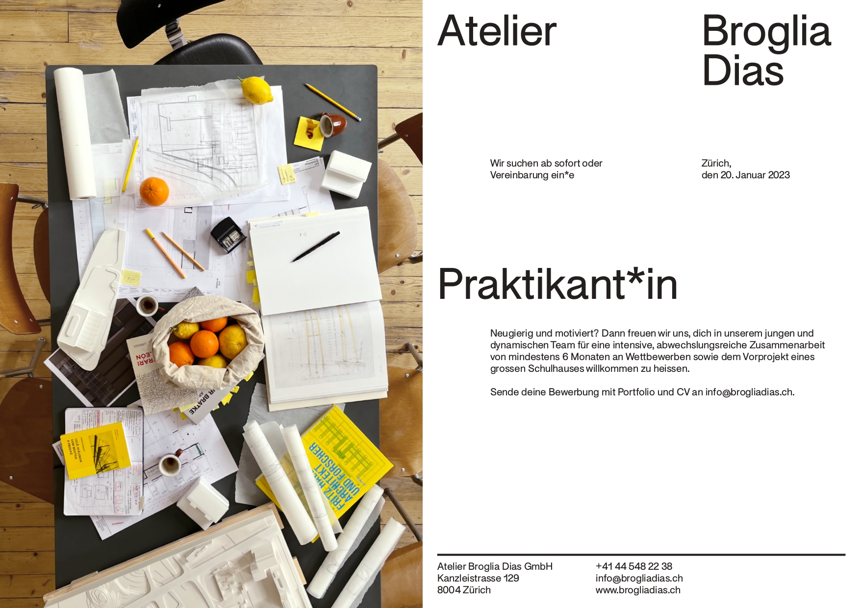 Praktium/Job Inserat