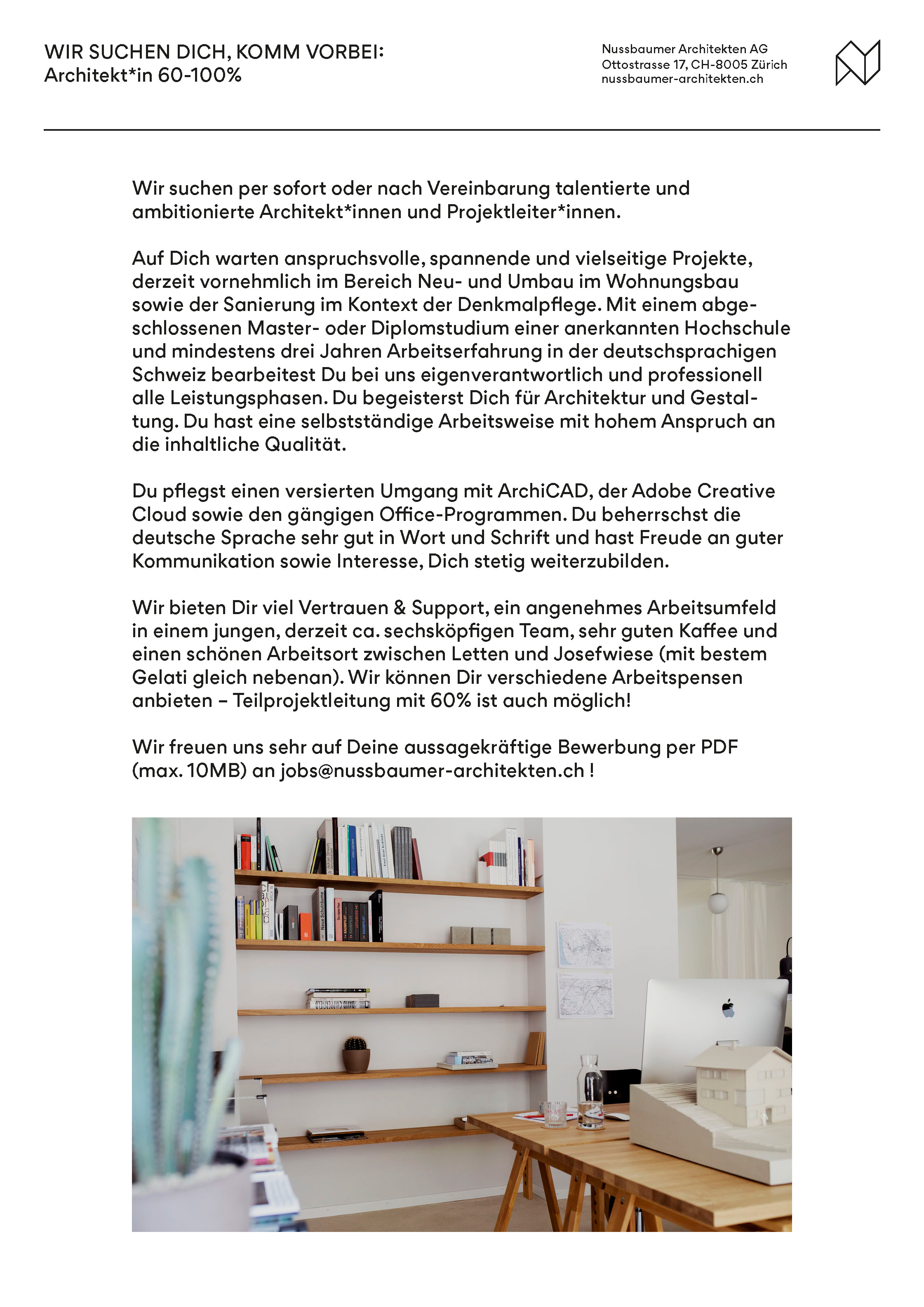 Praktium/Job Inserat